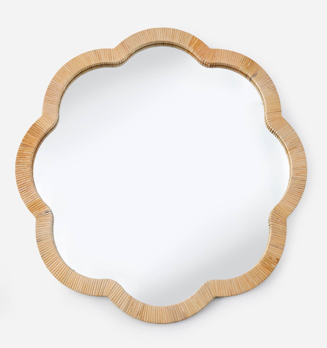 Rattan Wave Wall Mirror