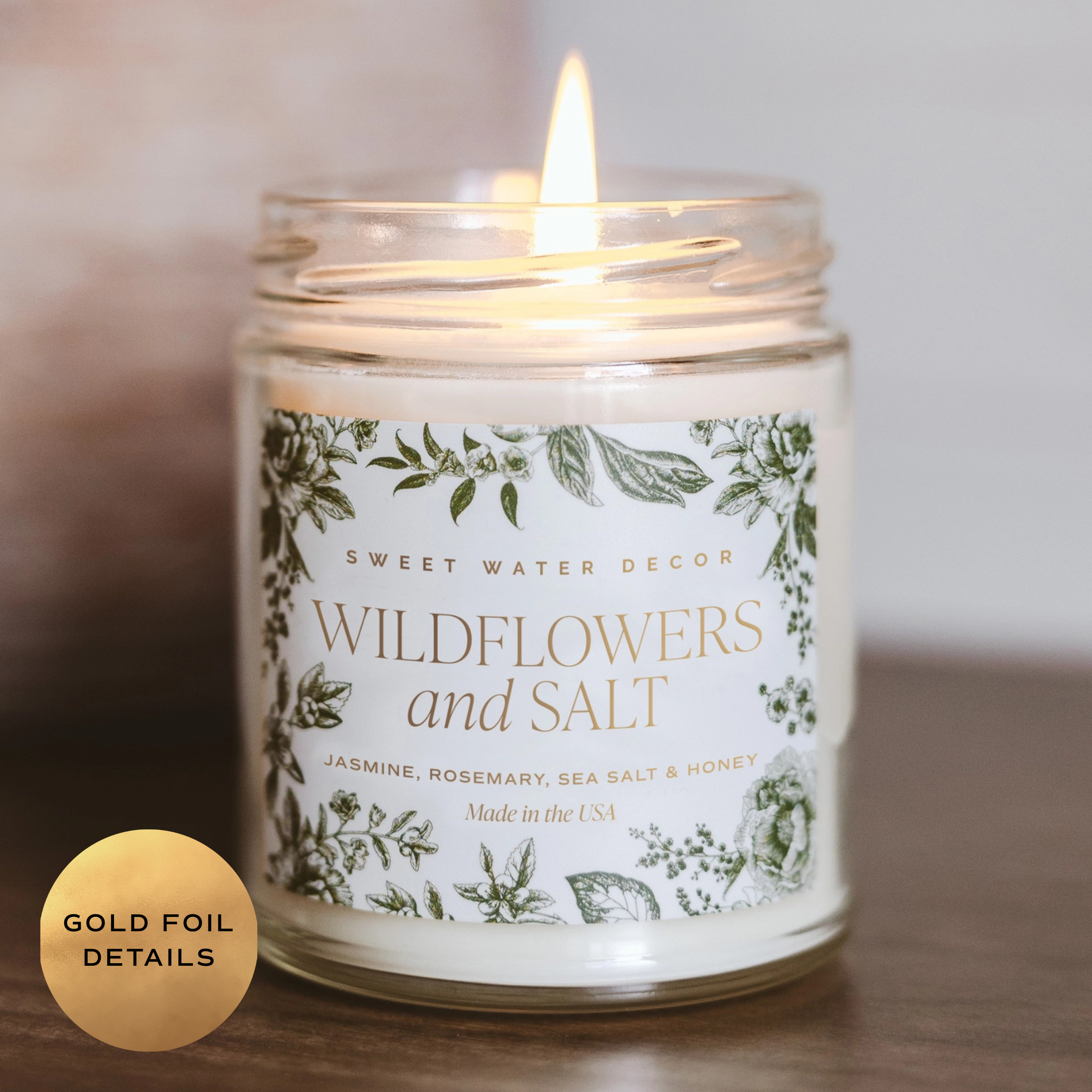 Wildflowers and Salt Soy Candle