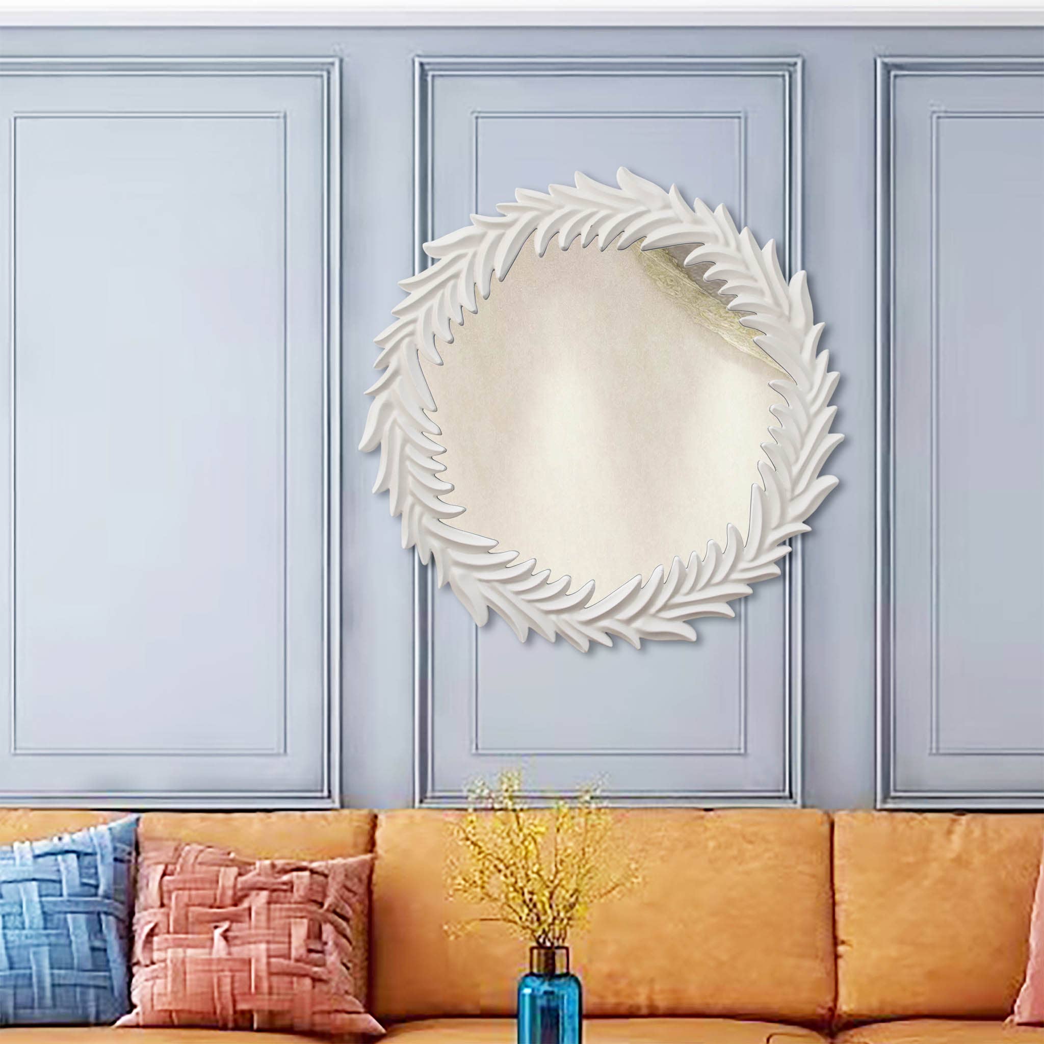Leaf Accent Wall Mirror 29.5"