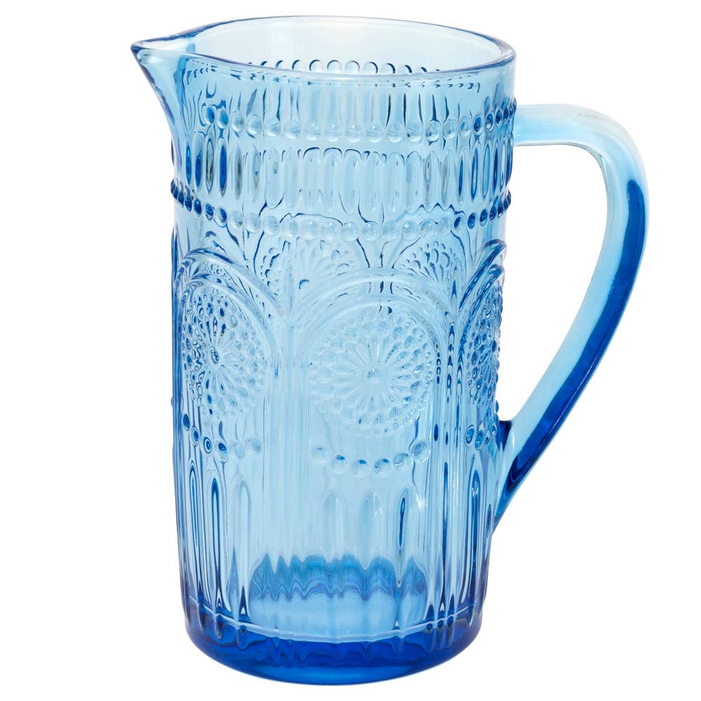 Sky Blue Glass Pitcher