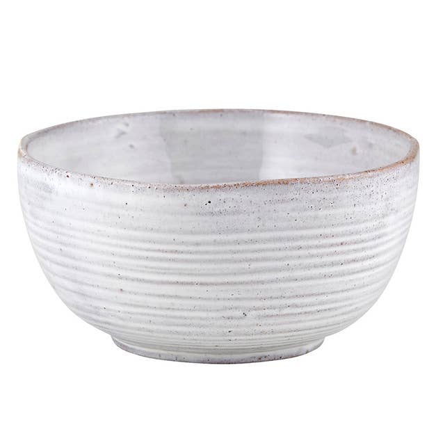 Rustic Ribbed Ceramic Bowl