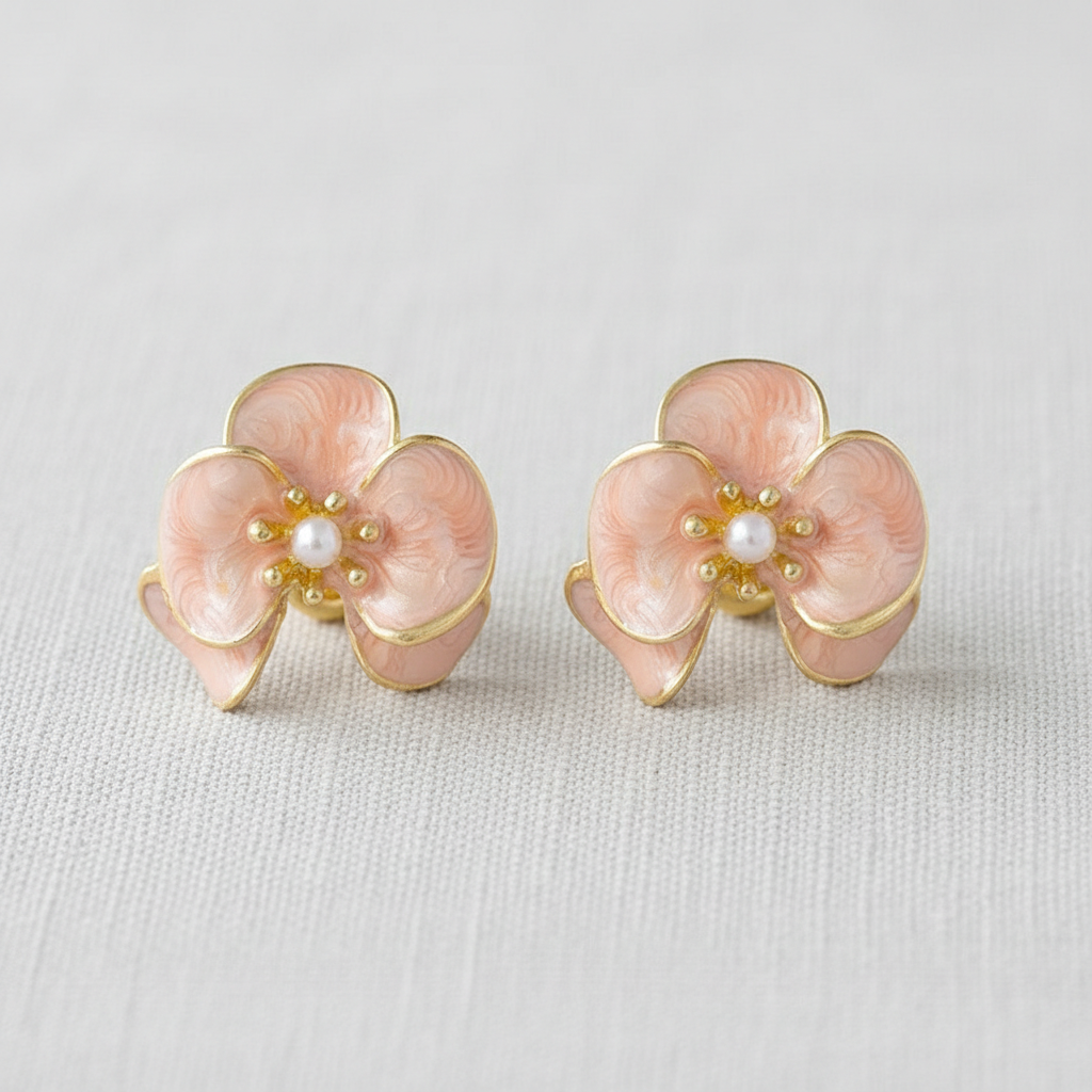 Pink Petal Earrings