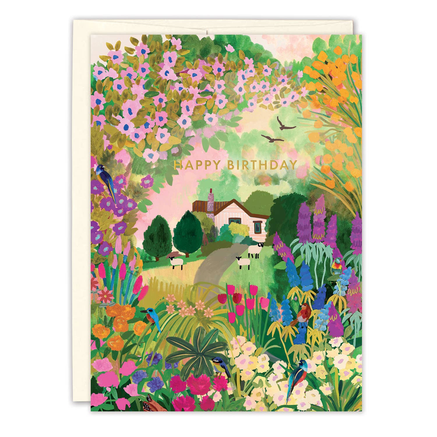 Cottage Garden Birthday Card