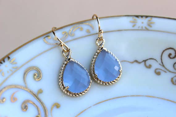 Periwinkle Blue Teardrop Earrings