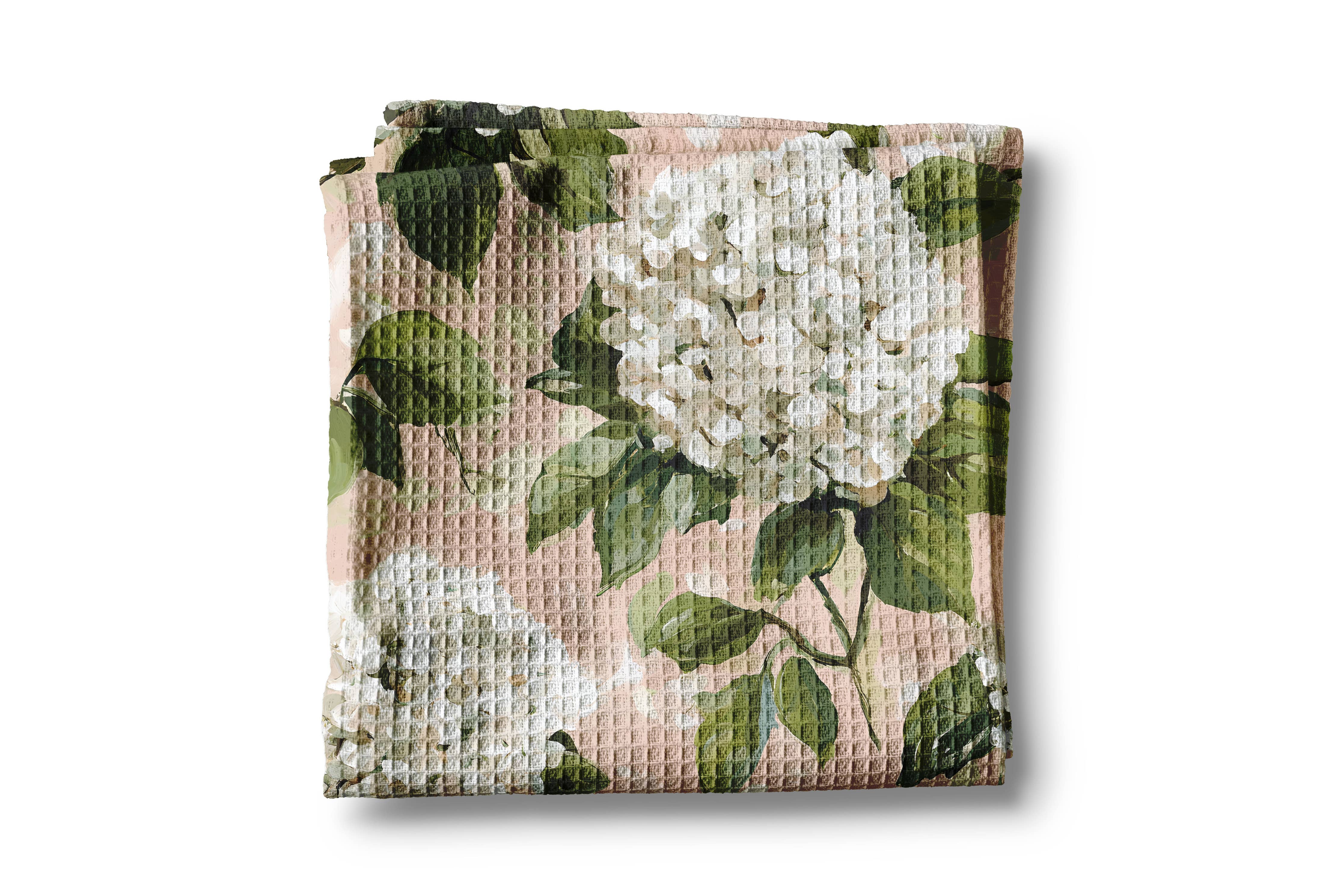 Hydrangea Chinoiserie Tea Towel