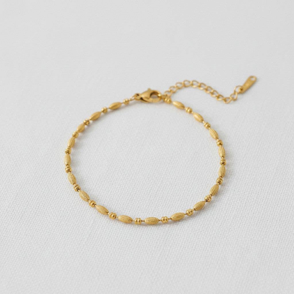 Adjustable Oval Bead Bracelet