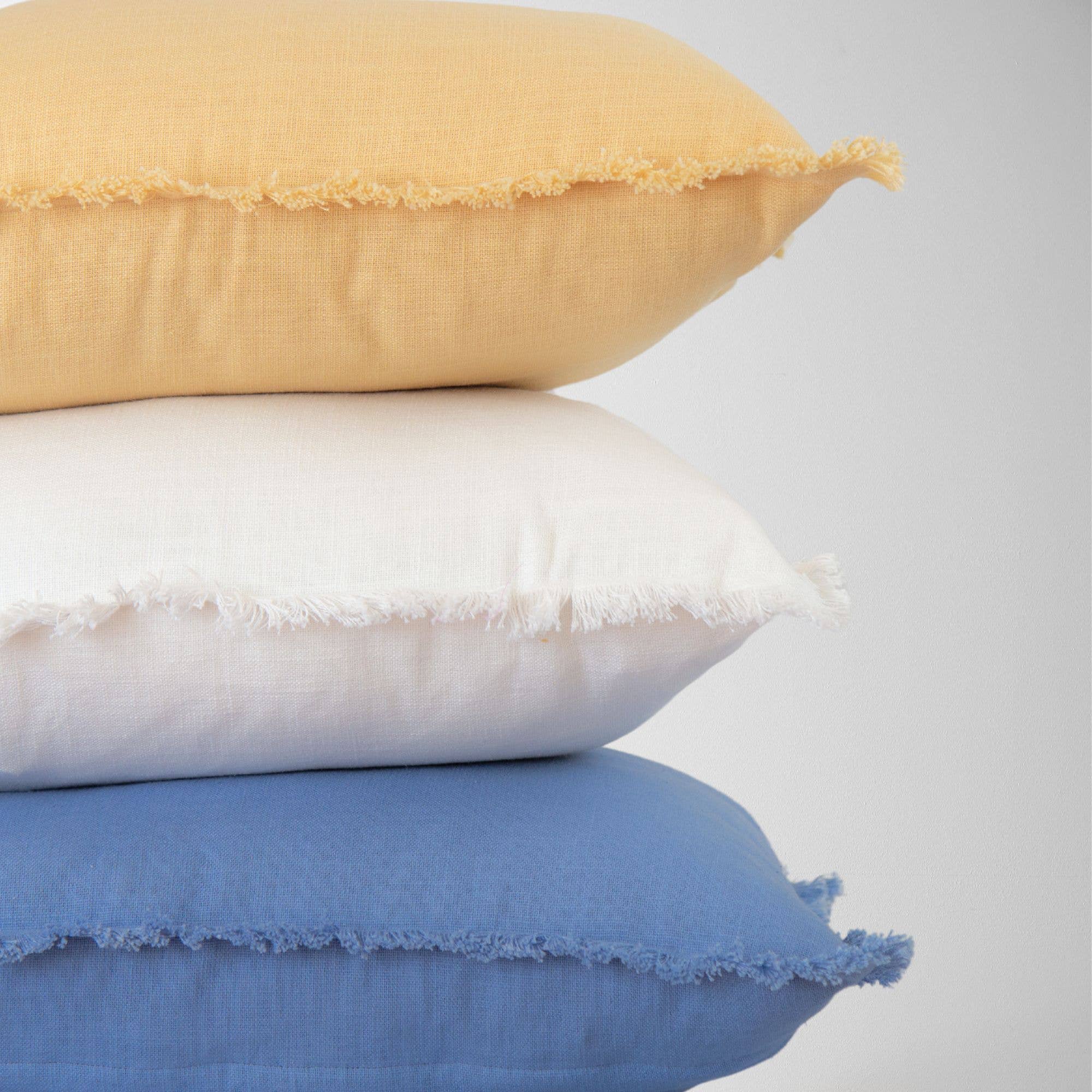 Emma Frayed Edge Pillow 22x22