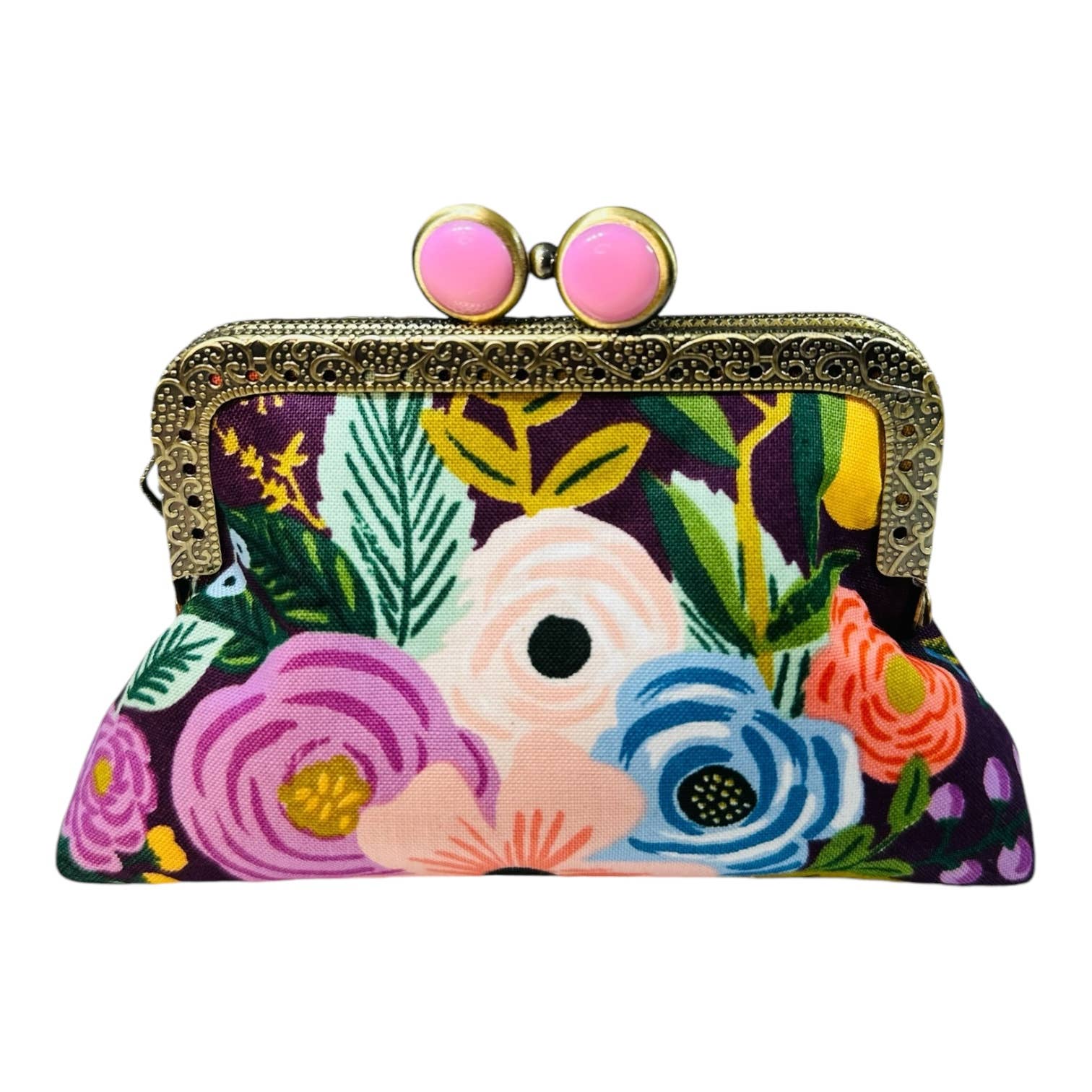 Garden Party Plum Credit Card Clutch