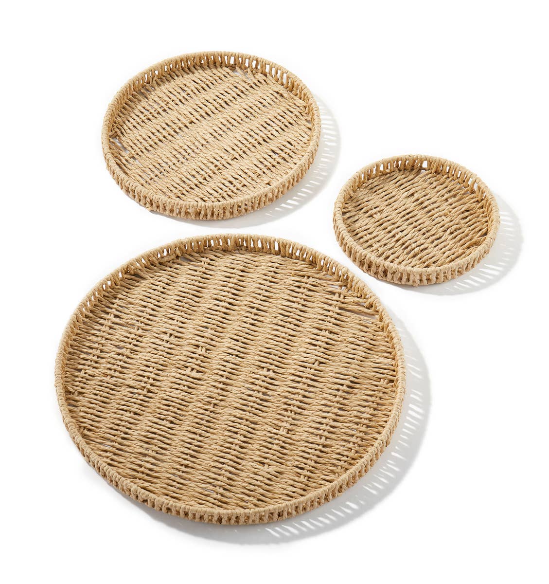 Natural Woven Round Tray