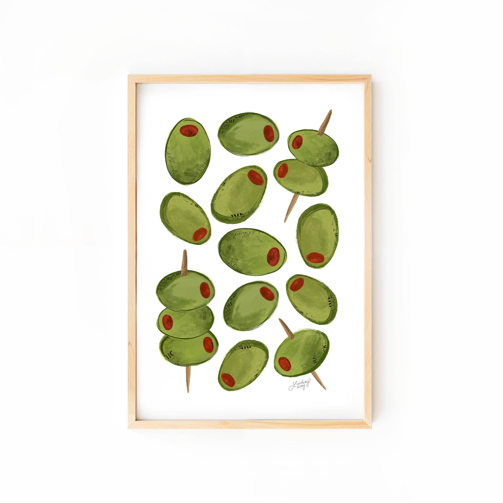 Martini Olives - Art Print