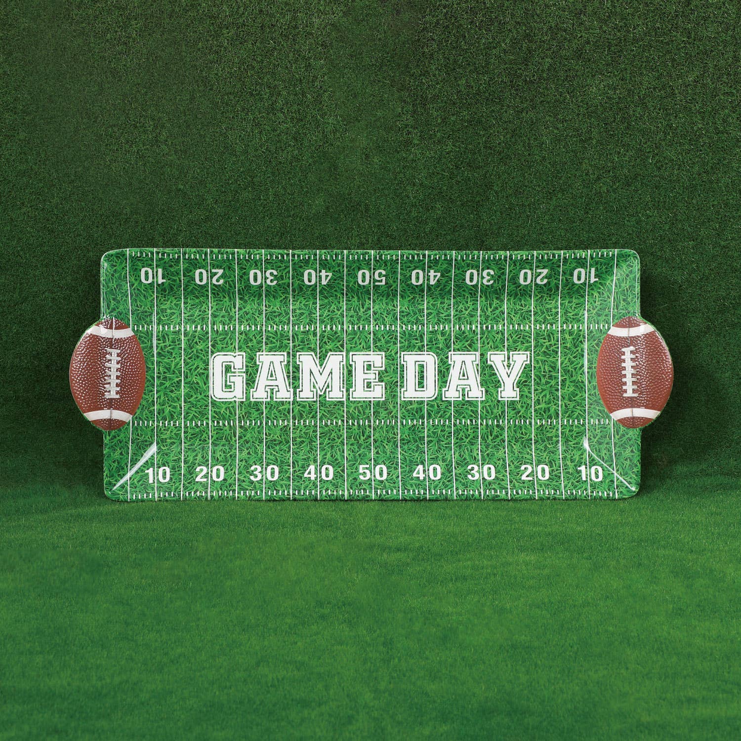 Football Melamine Rectangle Serving Tray, 16"