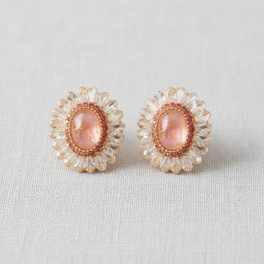 Crystal Flower Earrings
