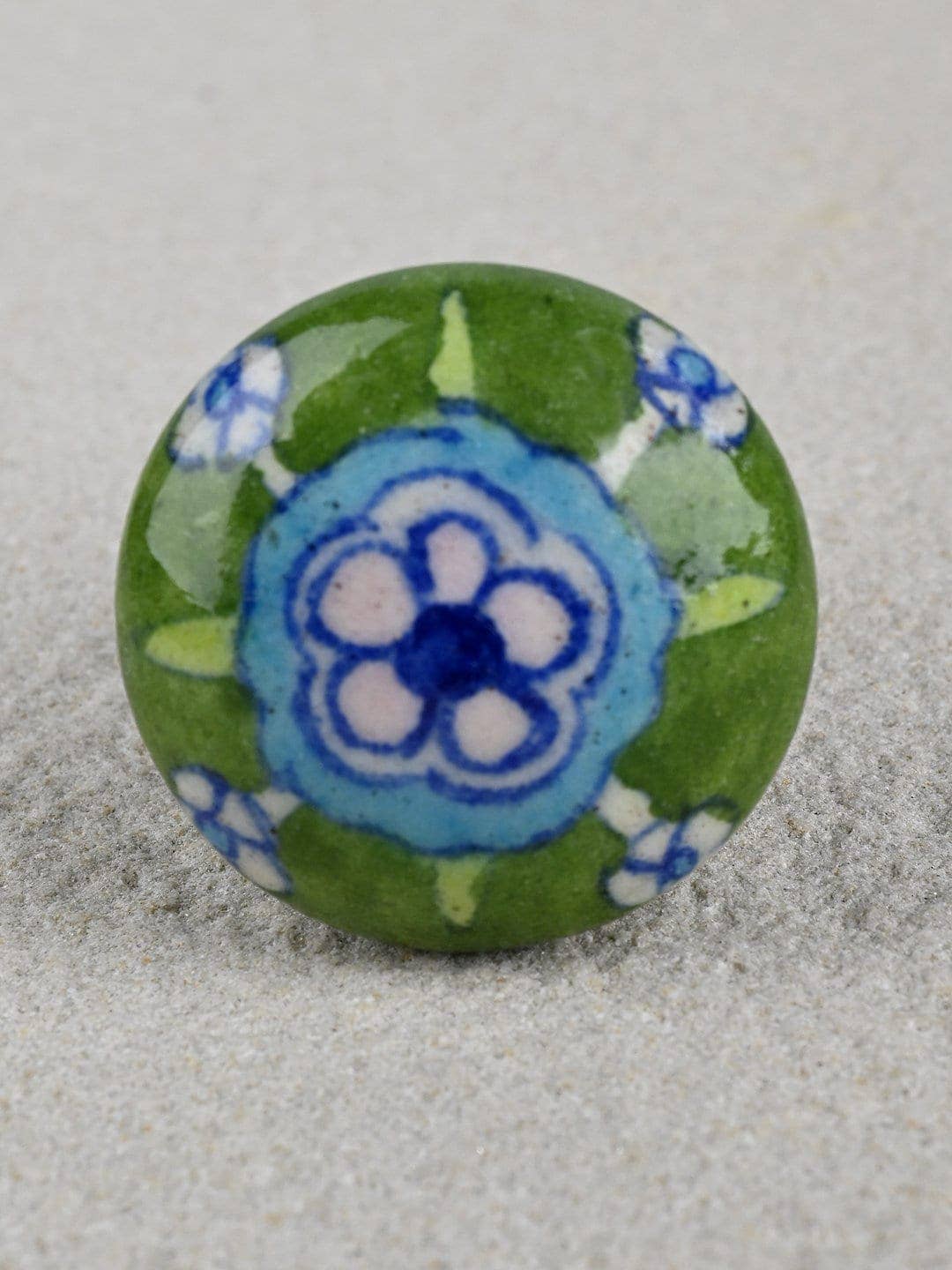 Hand-Painted Floral Ceramic Knob