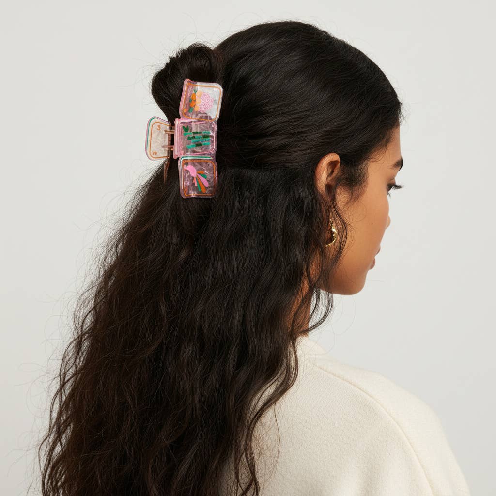 Mahjong Tiles Hair Claw Clip