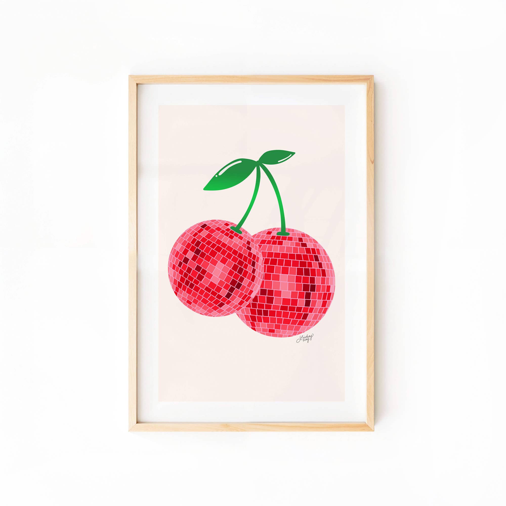 Disco Ball Cherries - Art Print