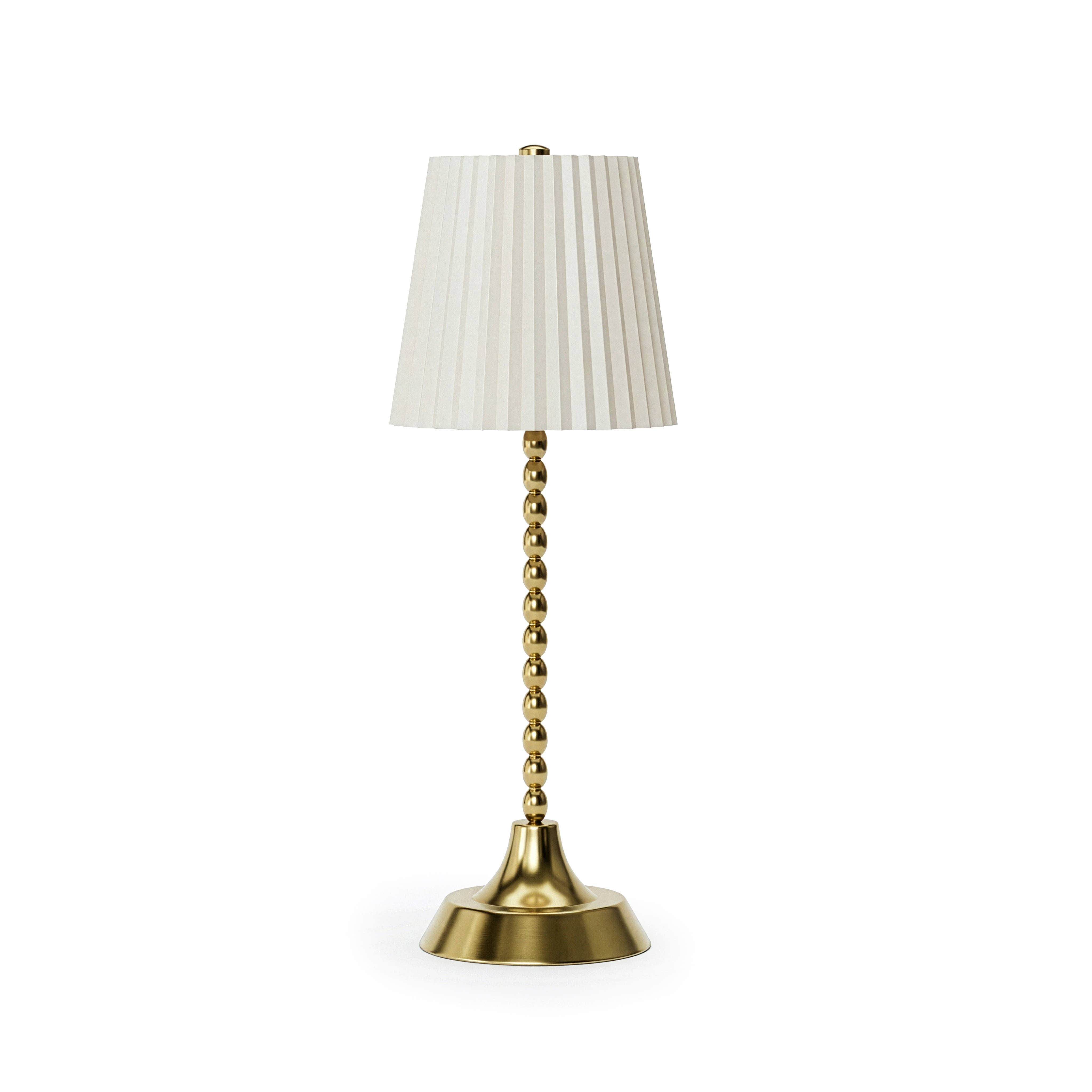 Gold Beaded Stem LED Lamp