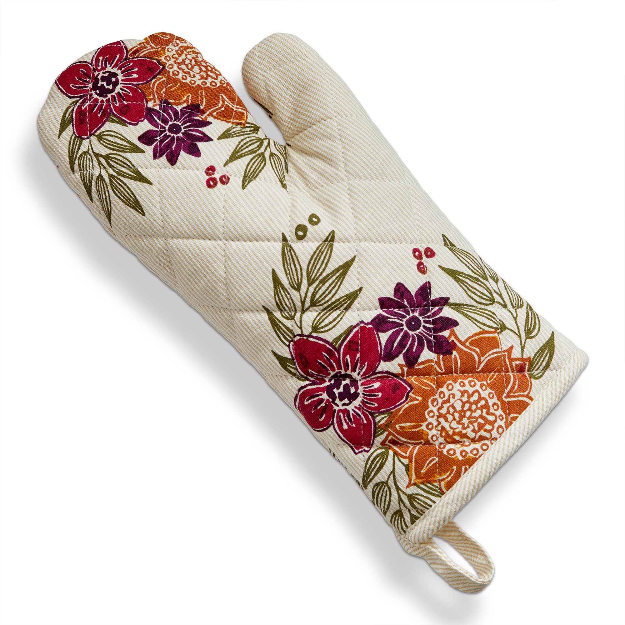 Autumn Bloom Quilted Oven Mitt