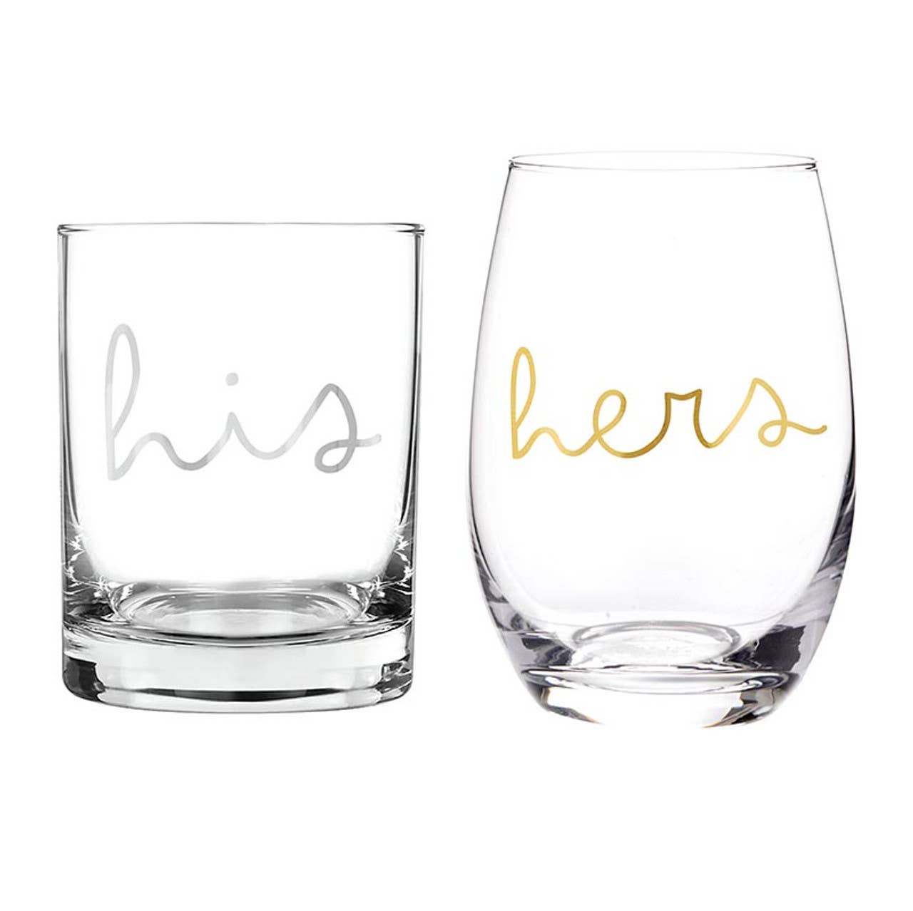 His/Hers Glassware Set