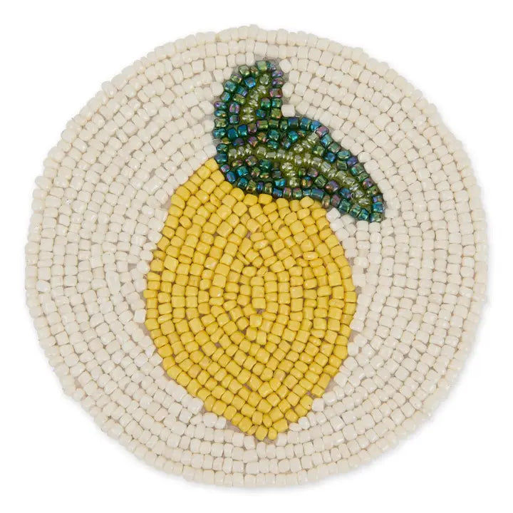 Lemon Beaded Coaster Set