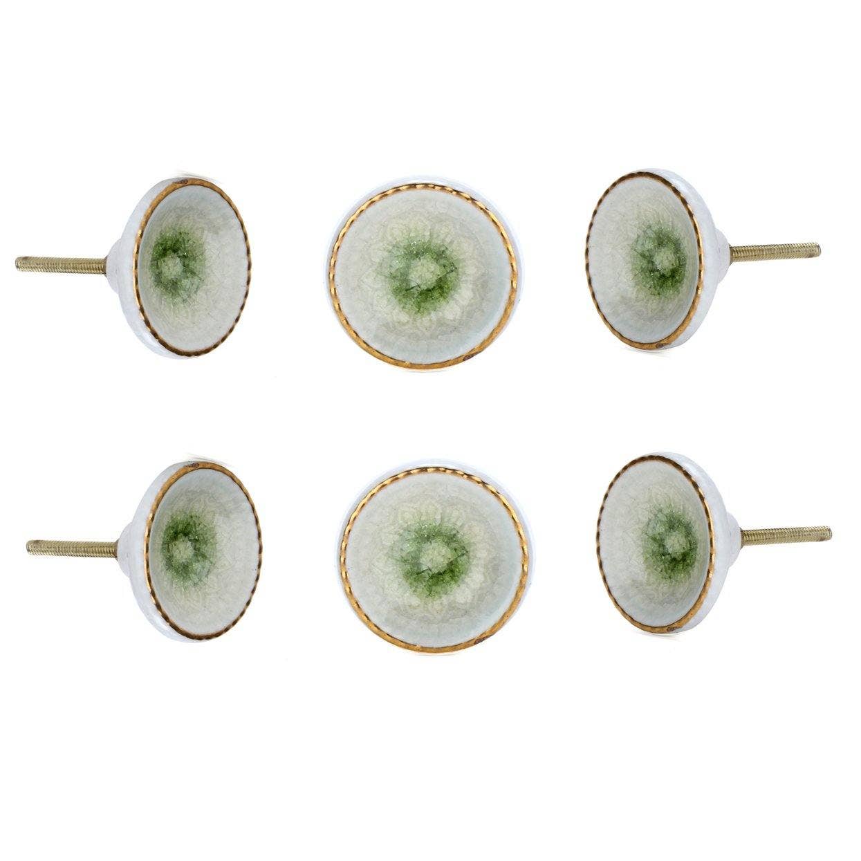 Marrakech Ceramic Knob Green