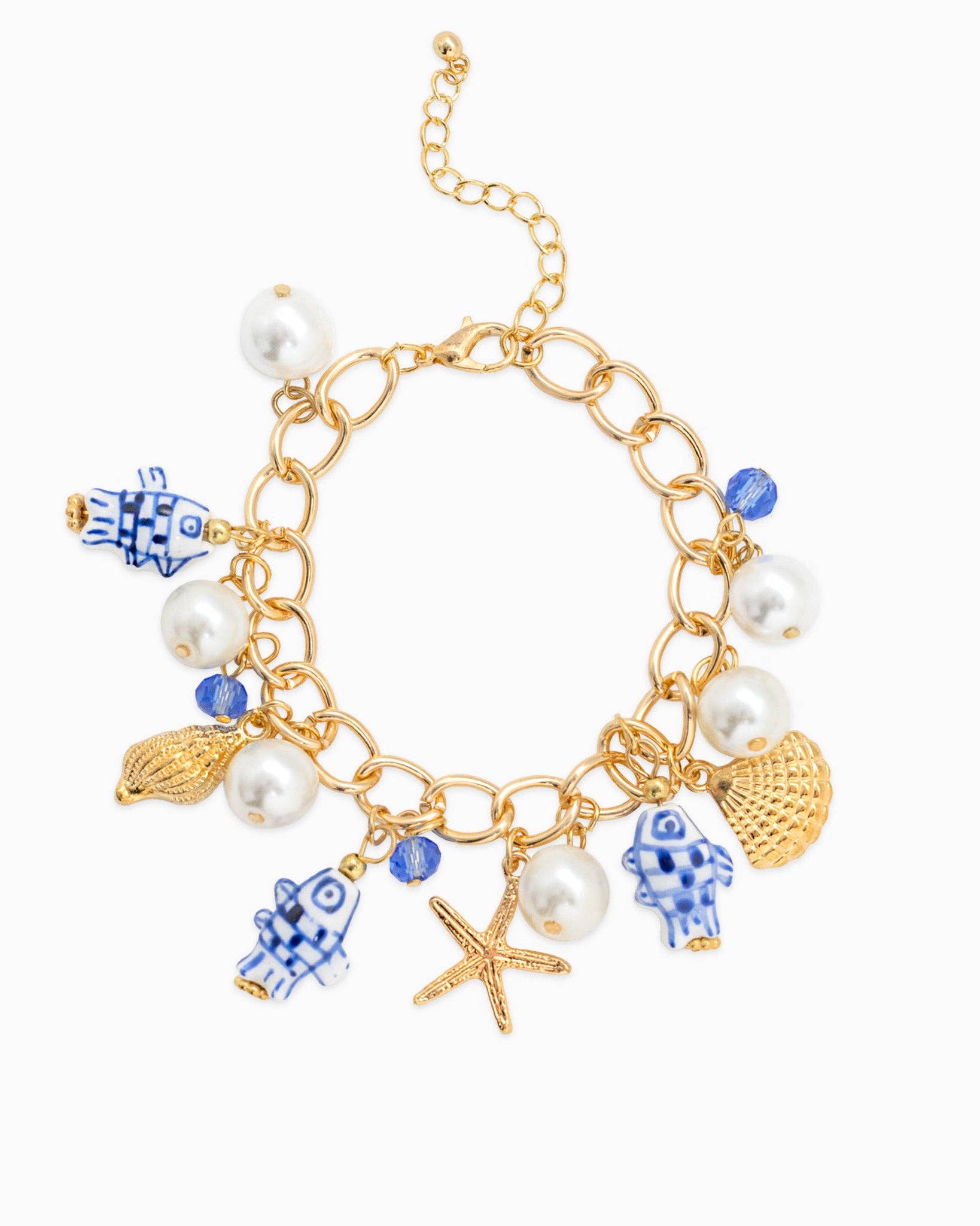 Blue Fish Charm Bracelet