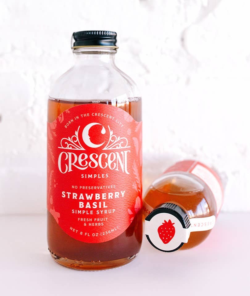 Strawberry Basil Simple Syrup 8oz