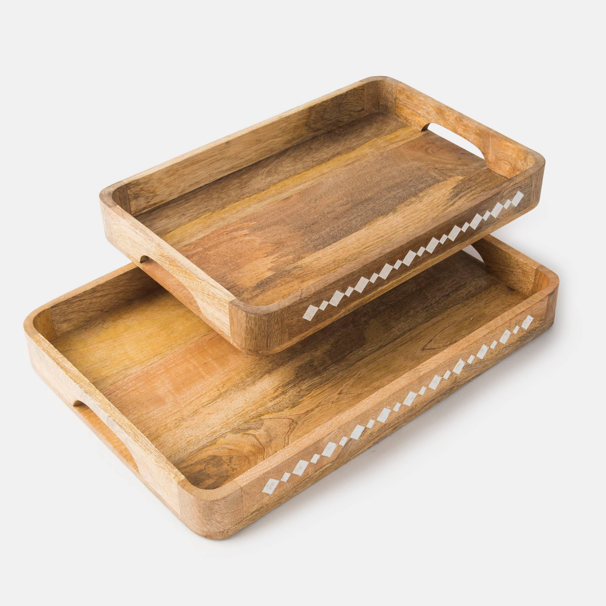 Grace Carved Wooden Tray