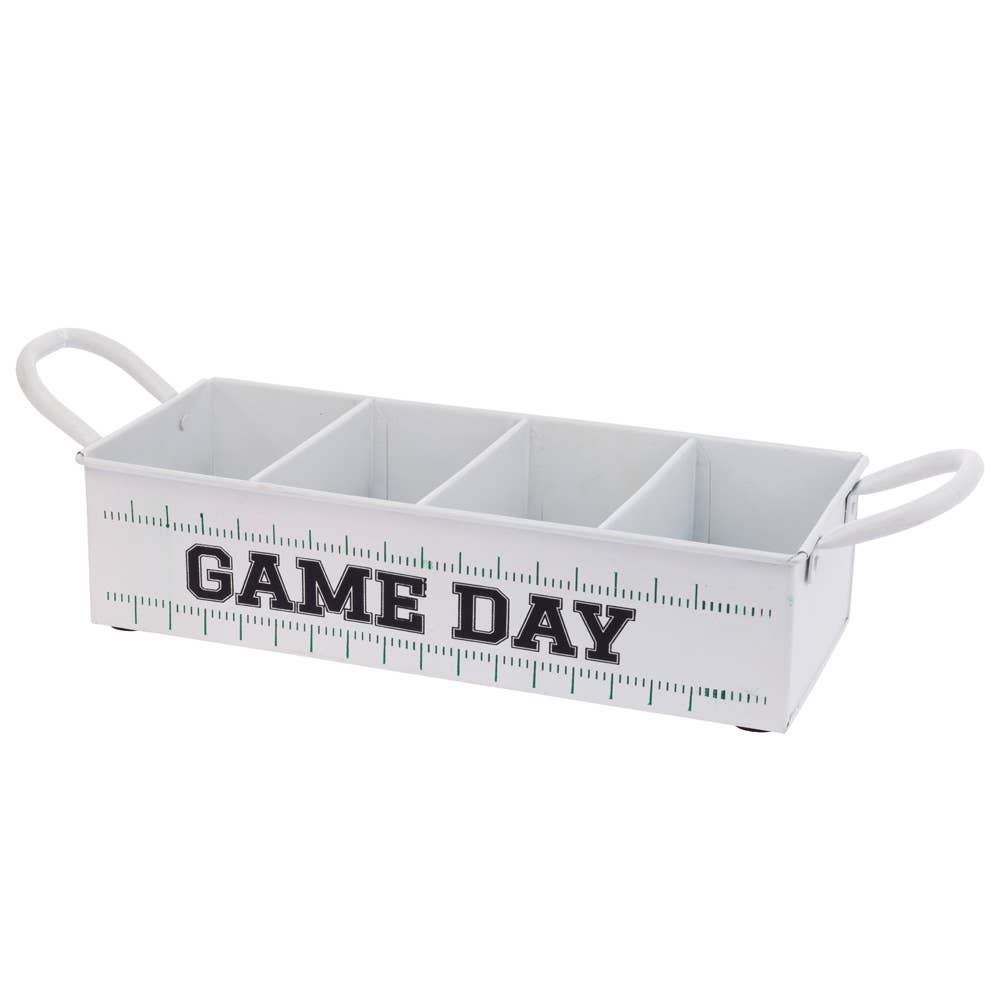 Football Game Day Metal Caddy