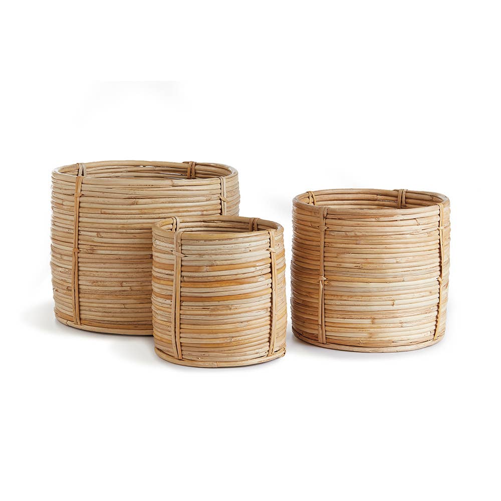Cane Rattan Mini Round Baskets