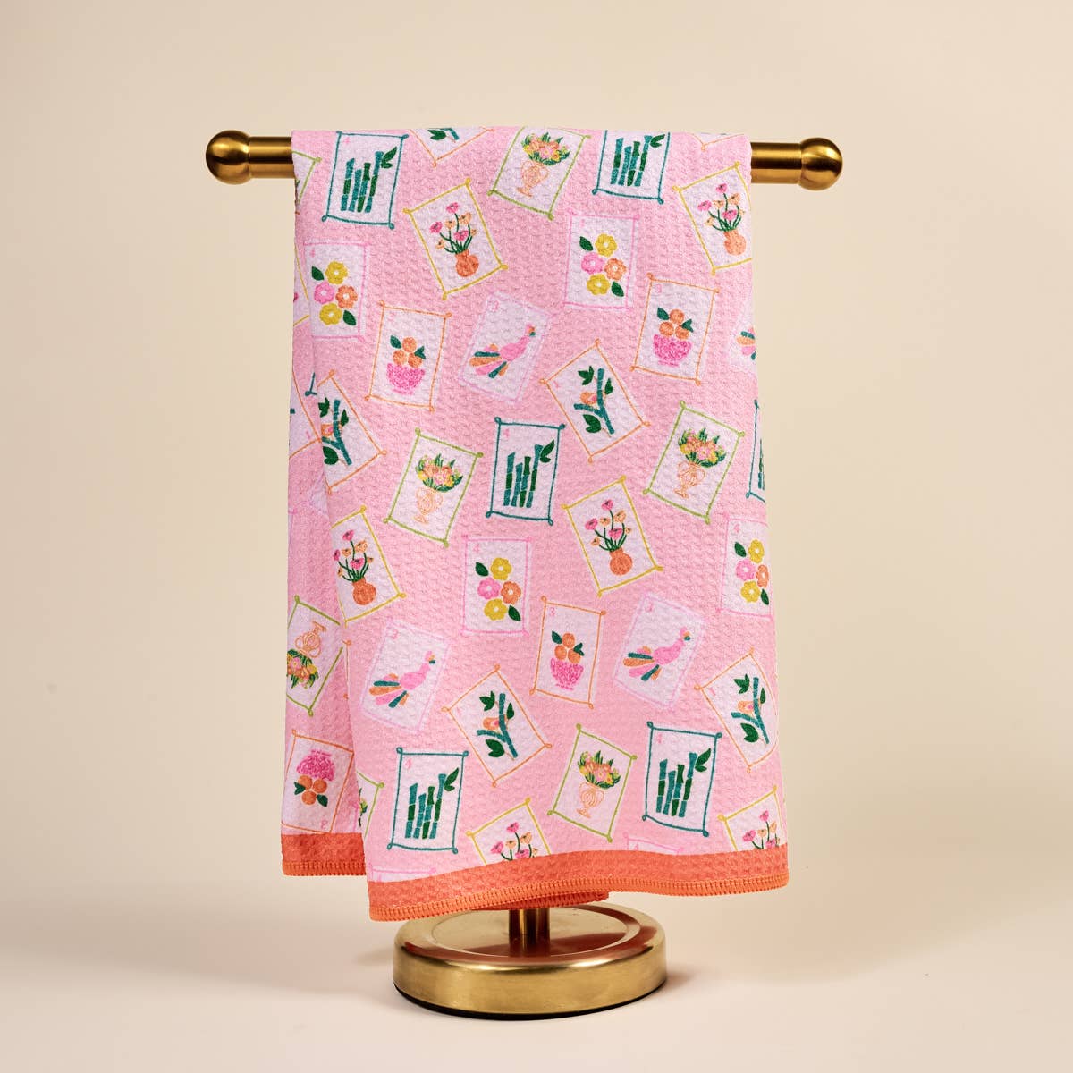 Mahjong Tiles Waffle Tea Towel