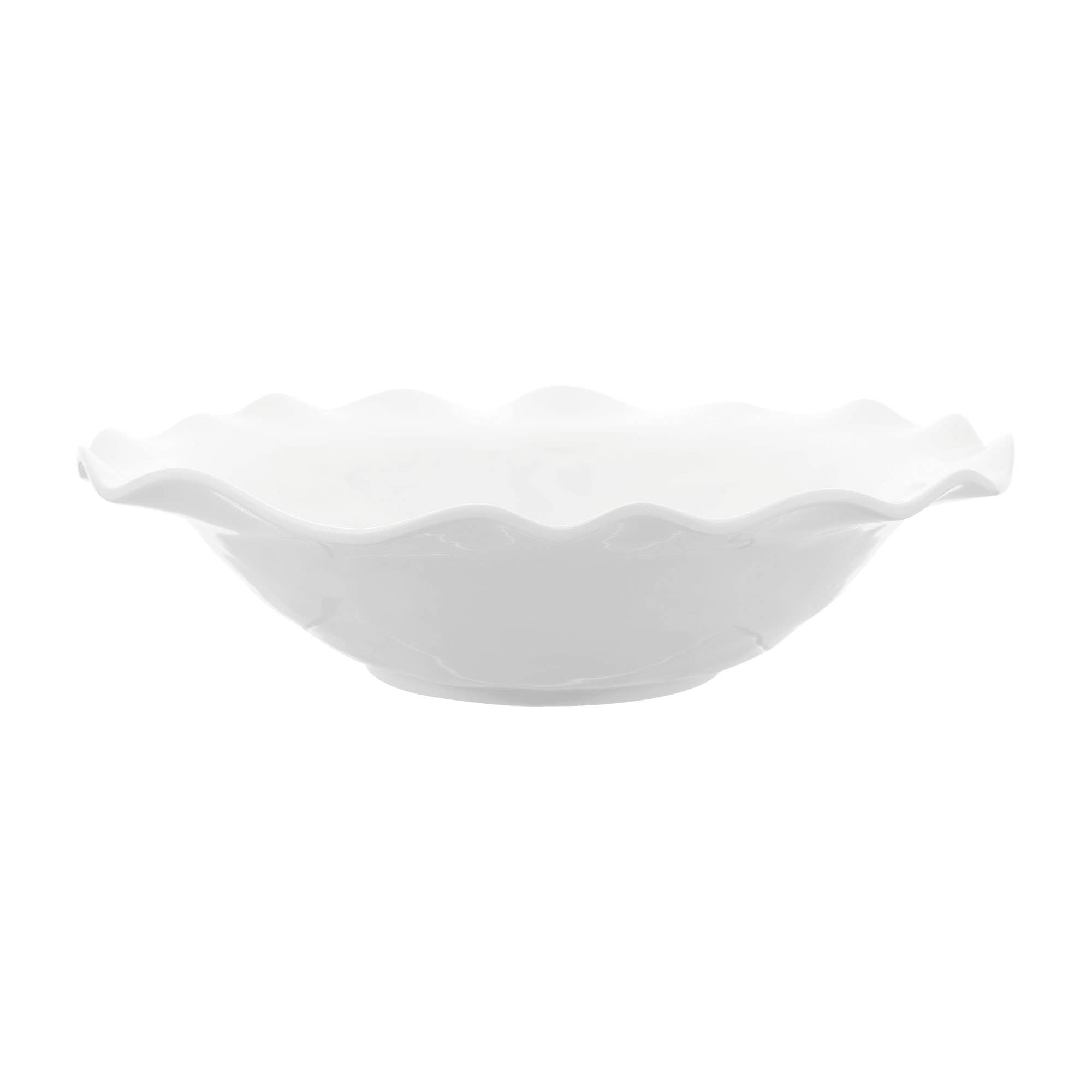 White Melamine Serving Bowl