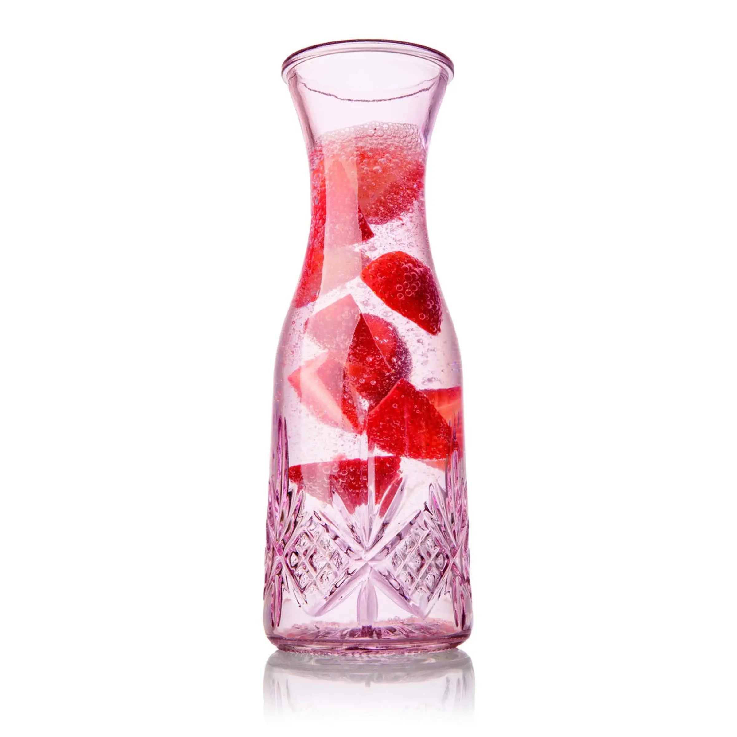 Blush Crystal Glass Carafe