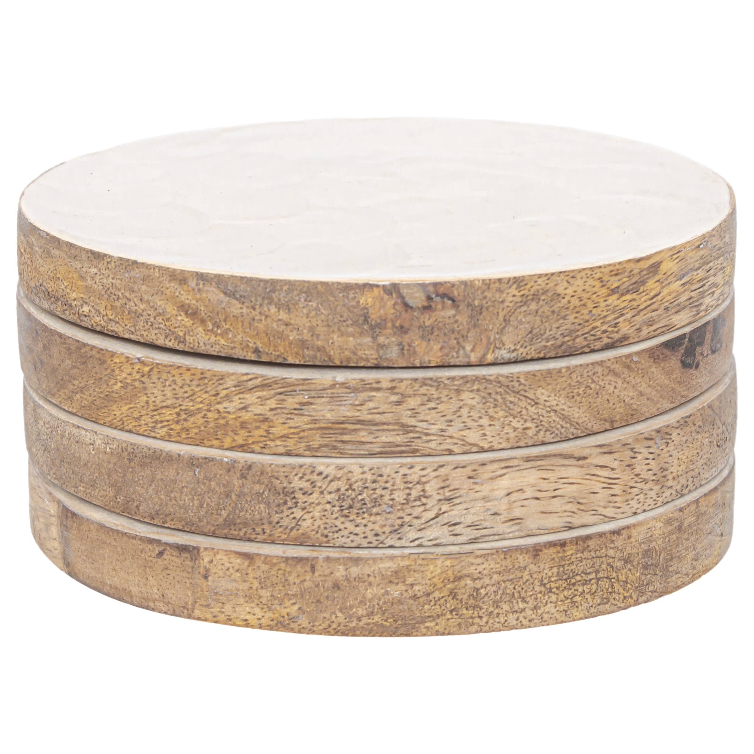 Mother of Pearl Wood Coasters