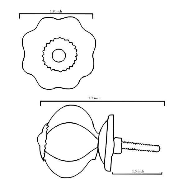 Black and White Ceramic Knob