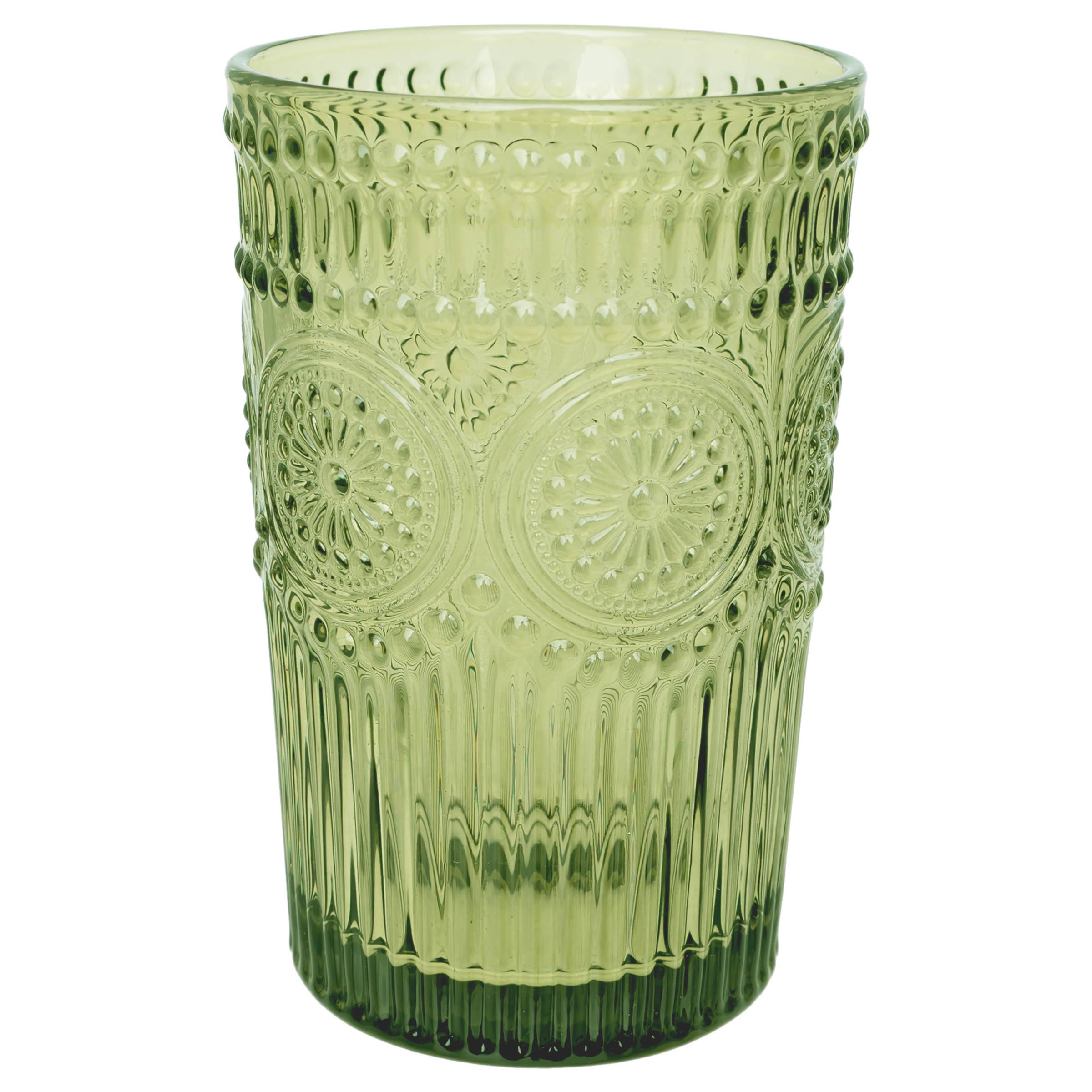 Olive Green Drinking Glass