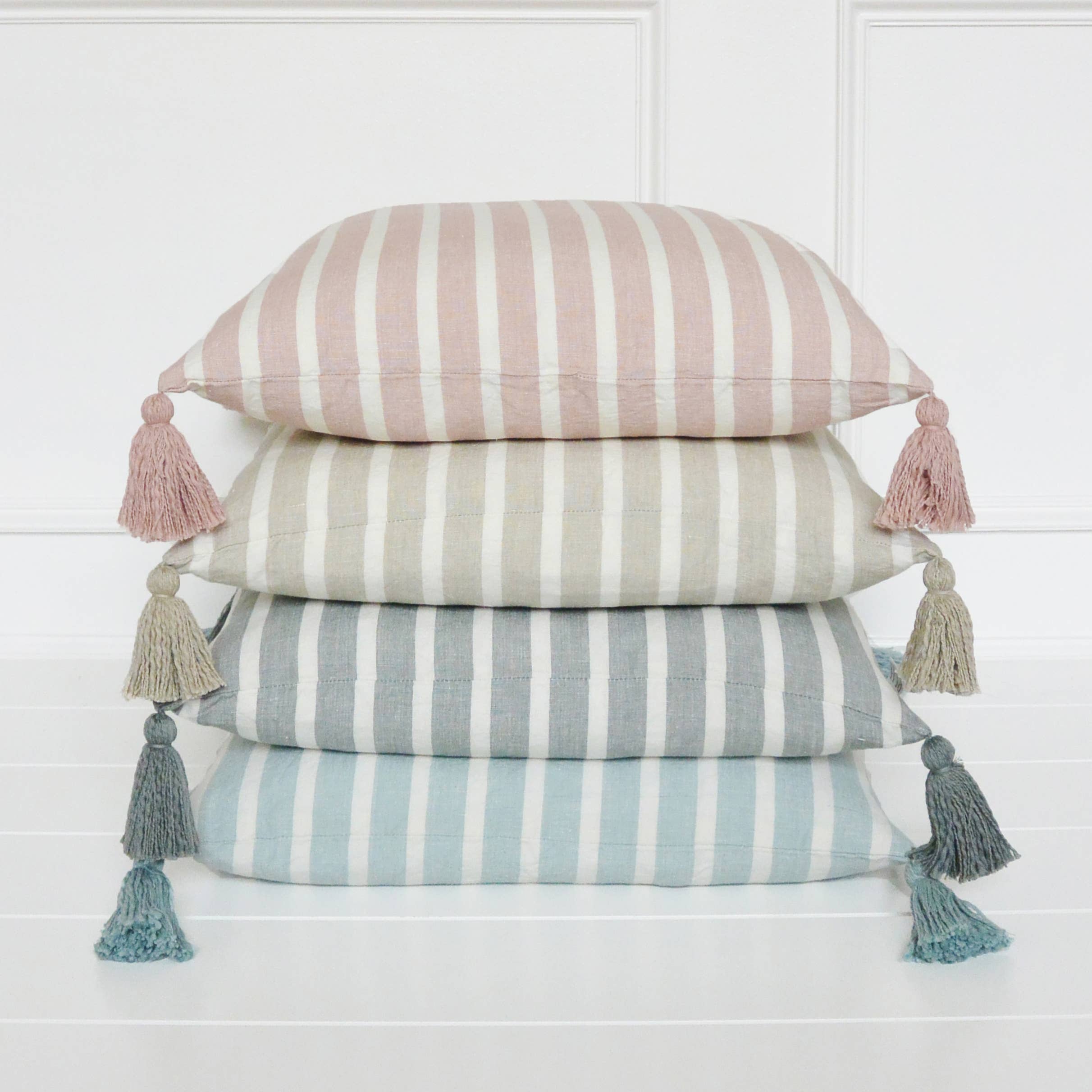 Stripe Tassel Pillow 20x20