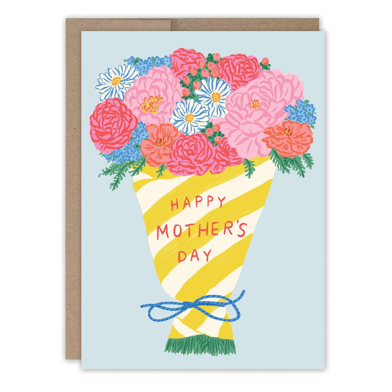 Paper Wrapped Bouquet Mother's Day Card