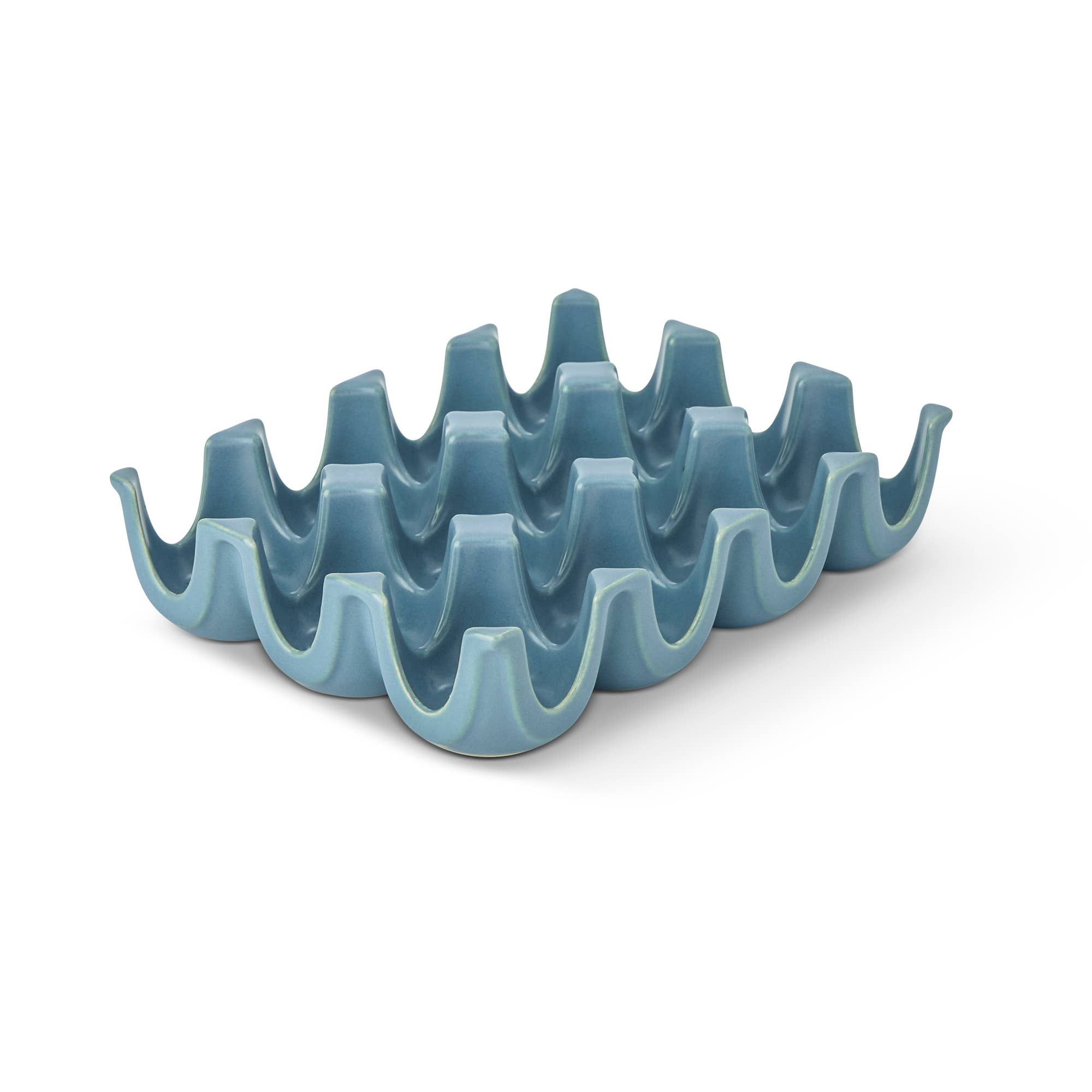 Speckled Ceramic Egg Tray, Faded Denim