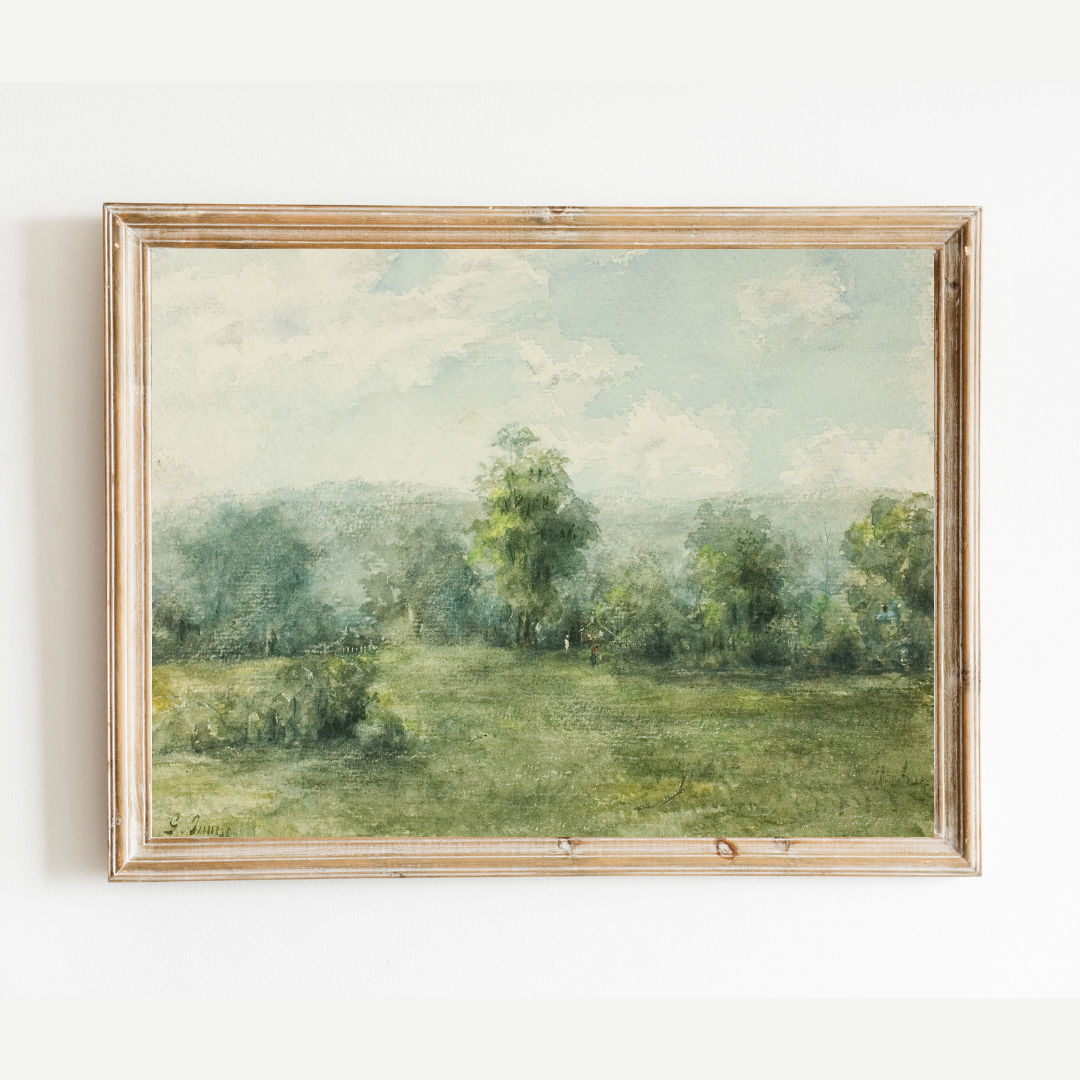 Lush Green Landscape Print 8x10