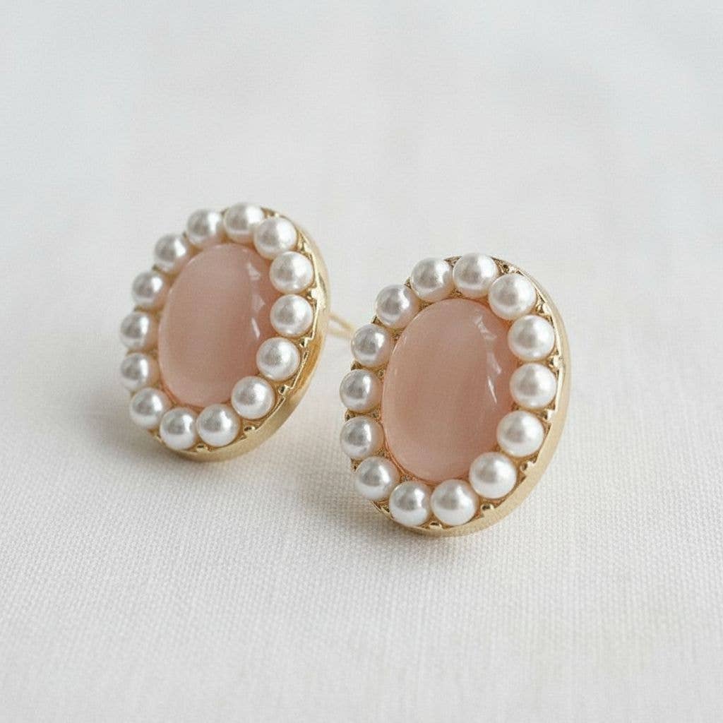 Vintage Cat Eye Stone Earrings