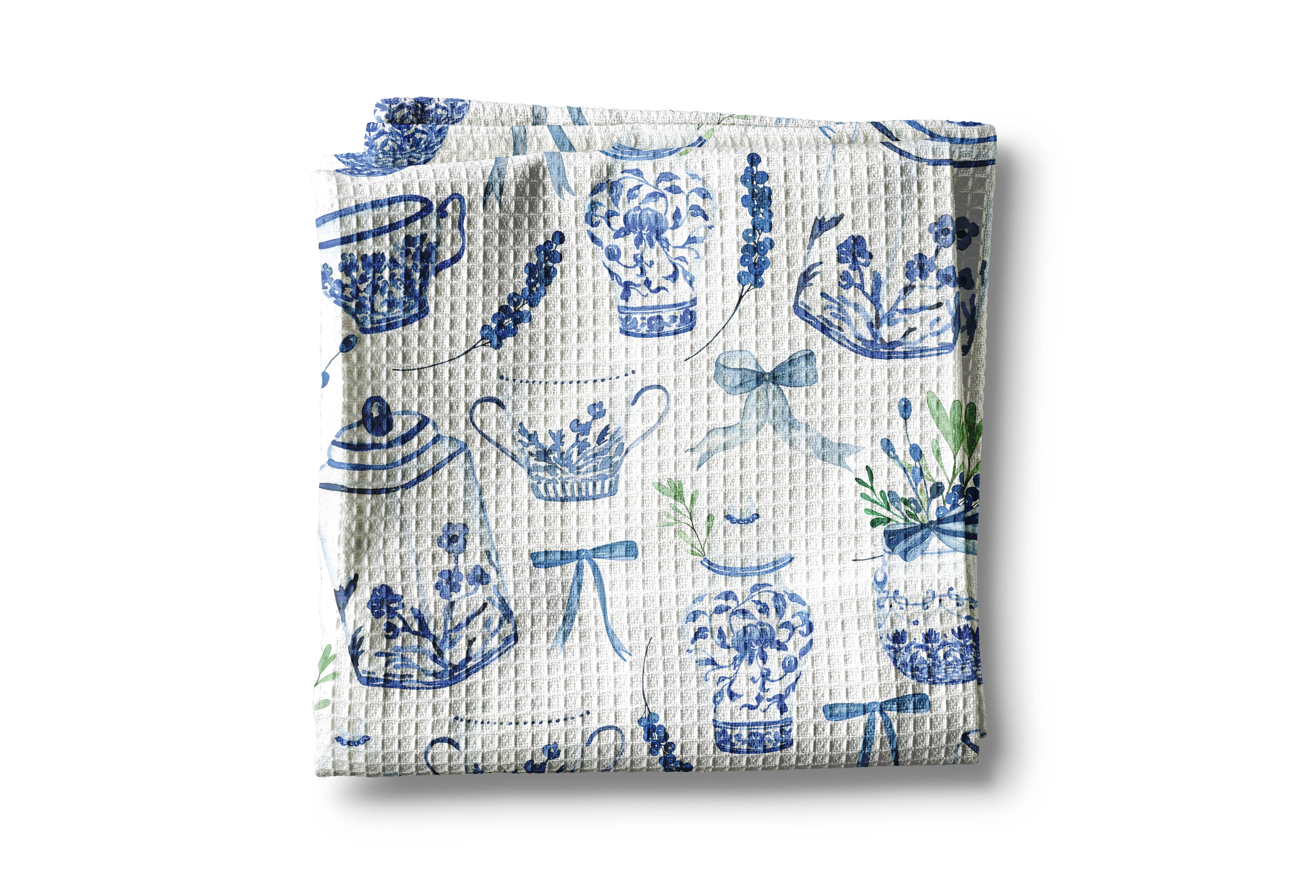 Chinoiserie Floral Kitchen Towel