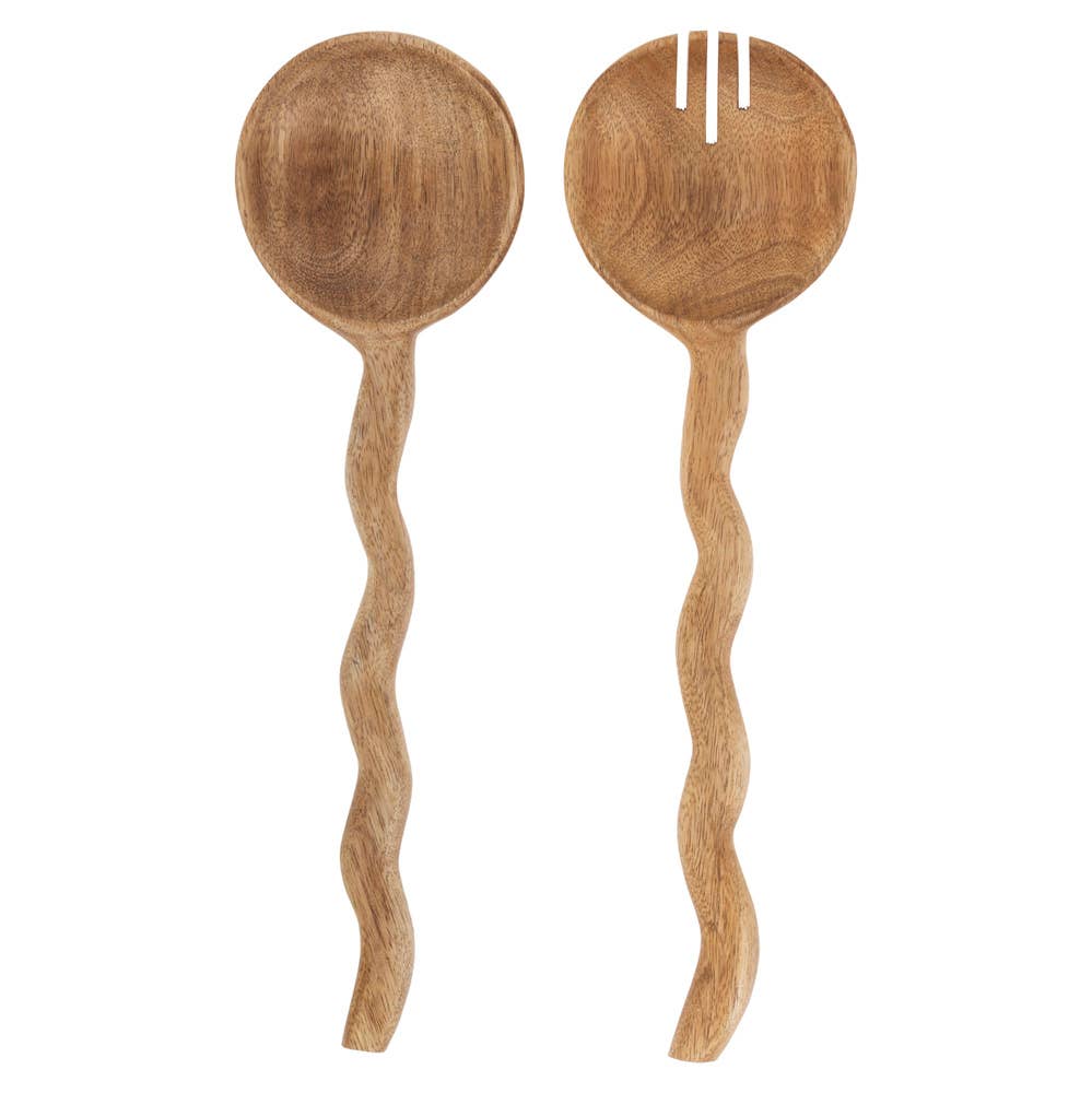 Wave Mango Wood Serving Set