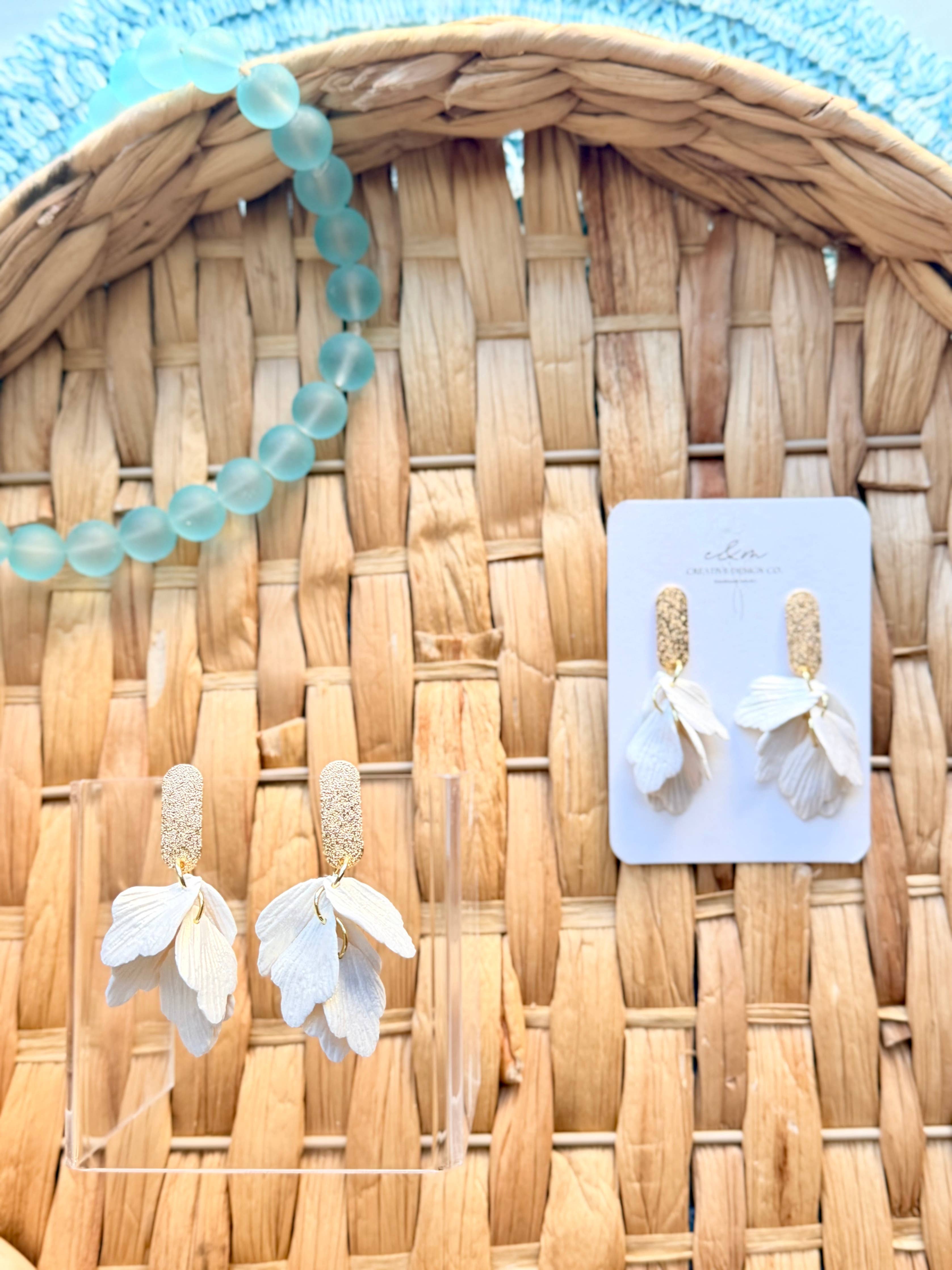 Shimmery Petal Earrings