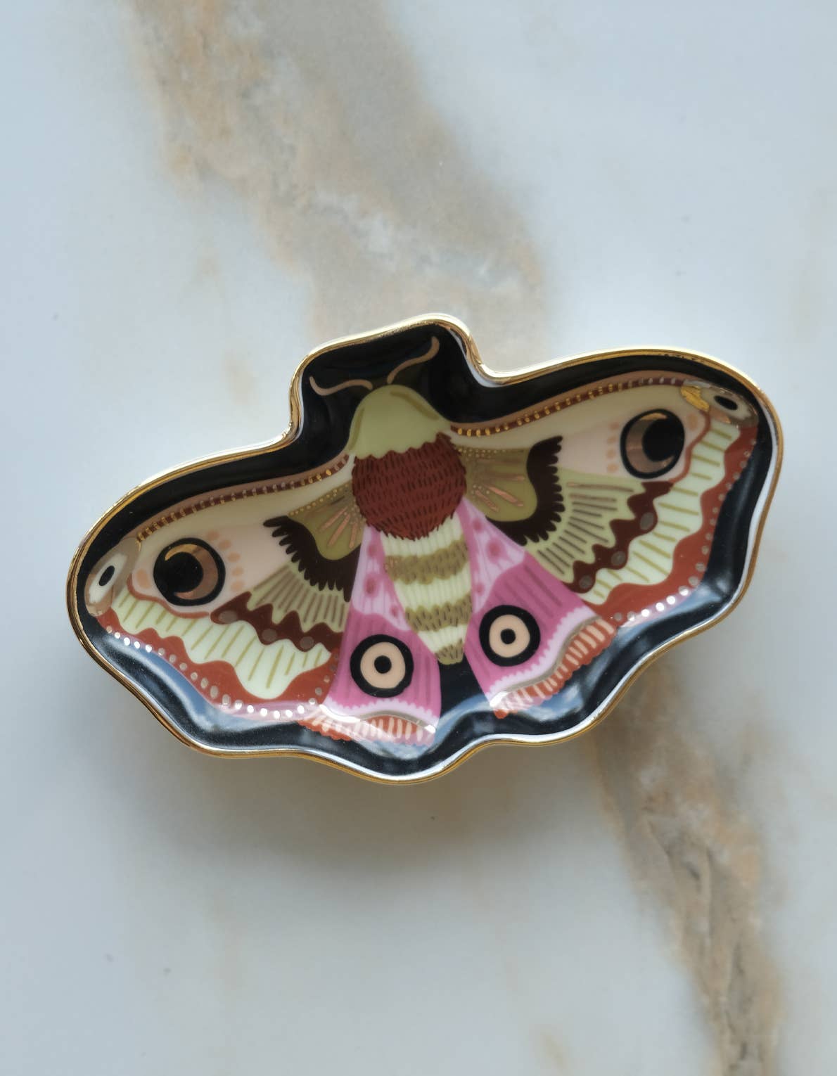 Porcelain Trinket Dish - Moon Moth
