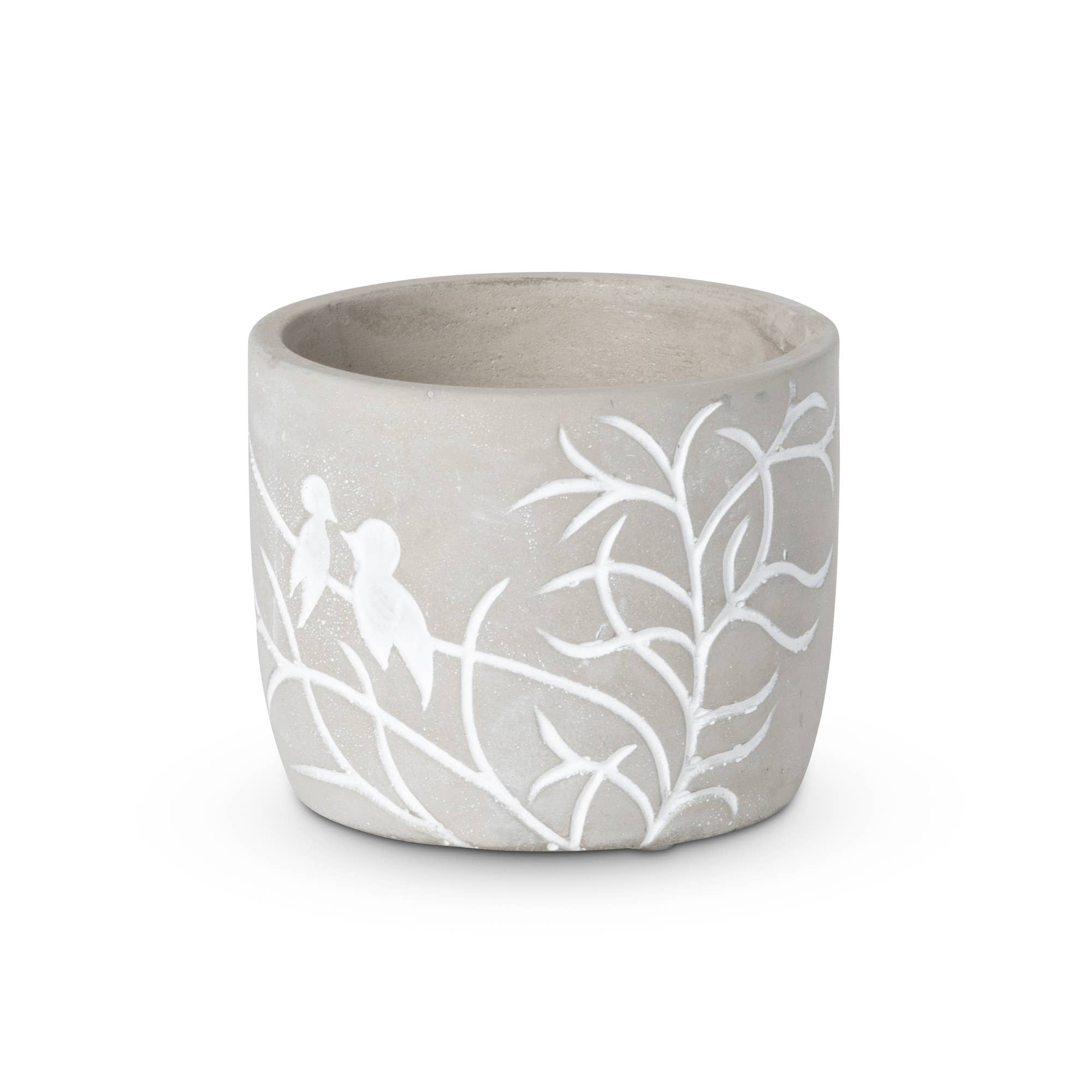 Lovebirds Cement Pot, Medium