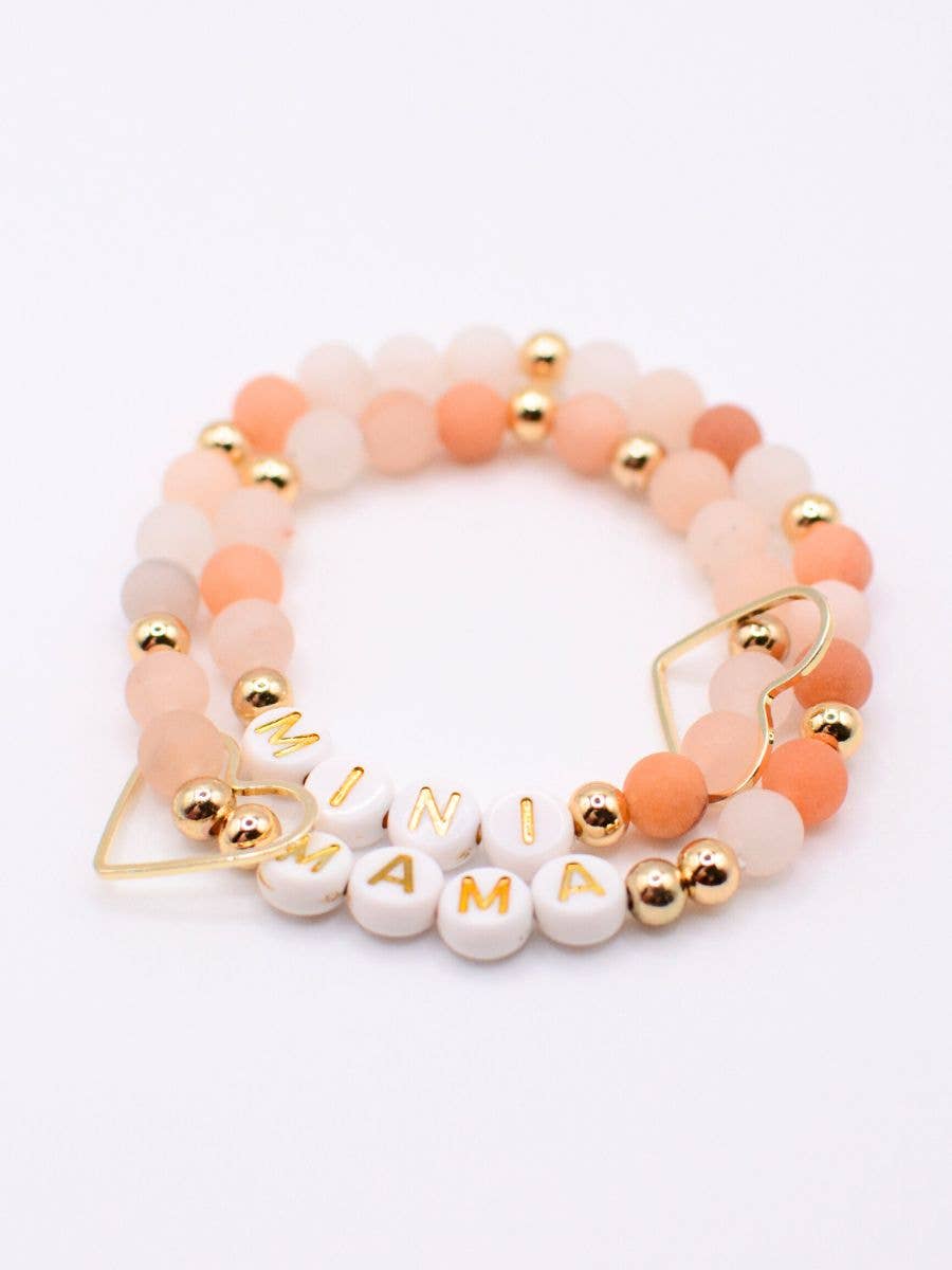 Mama & Mini Matching Bracelet Set, Stone Beads