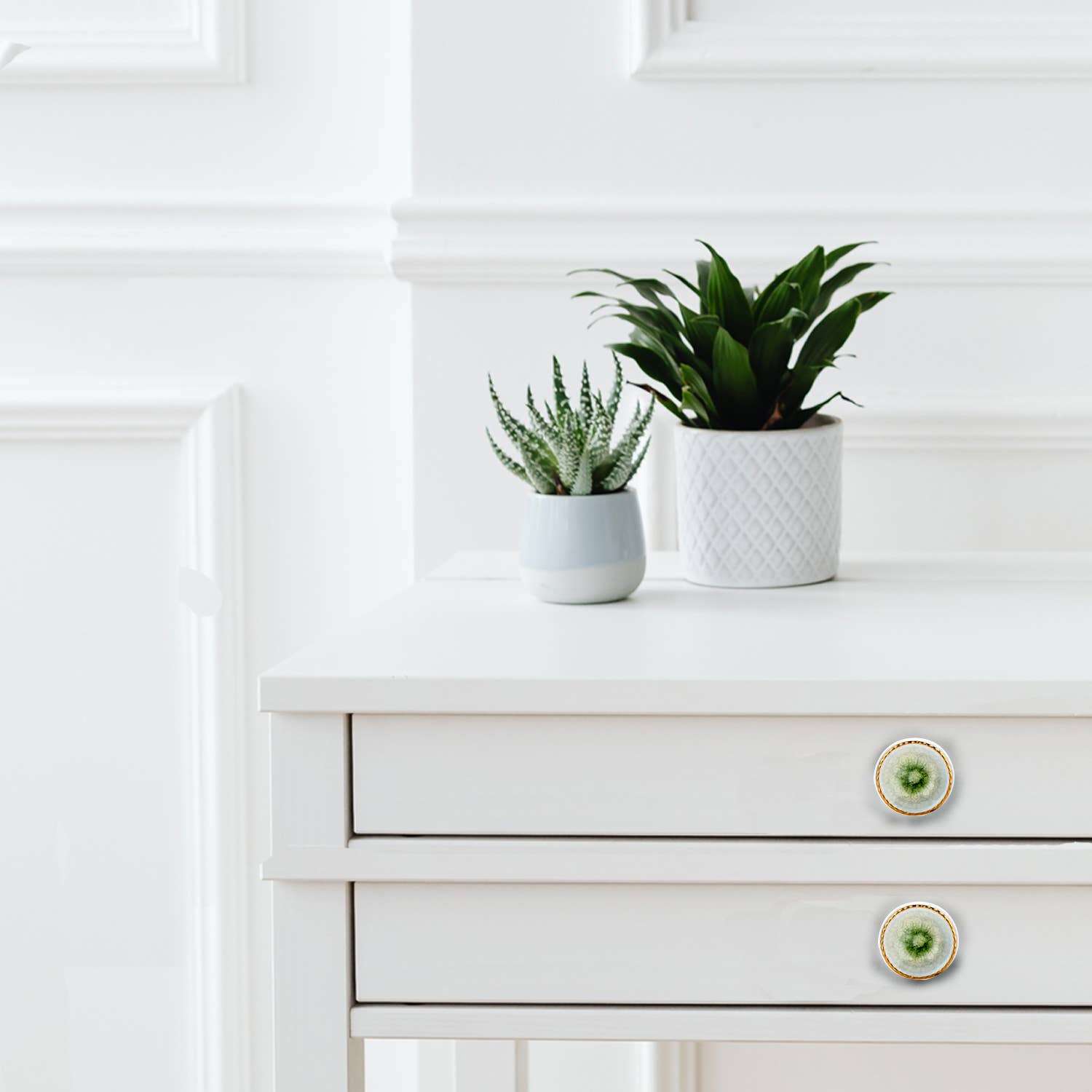 Marrakech Ceramic Knob Green