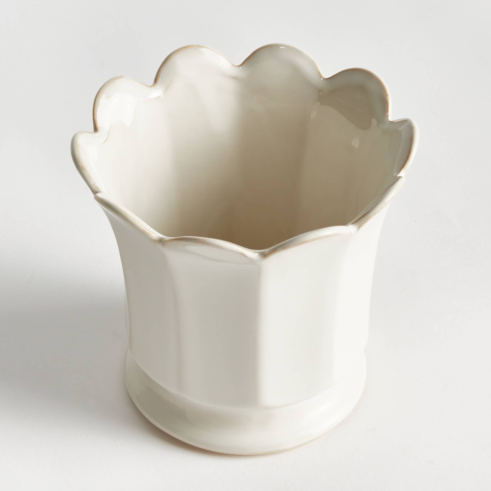 Footed Pot Small, White