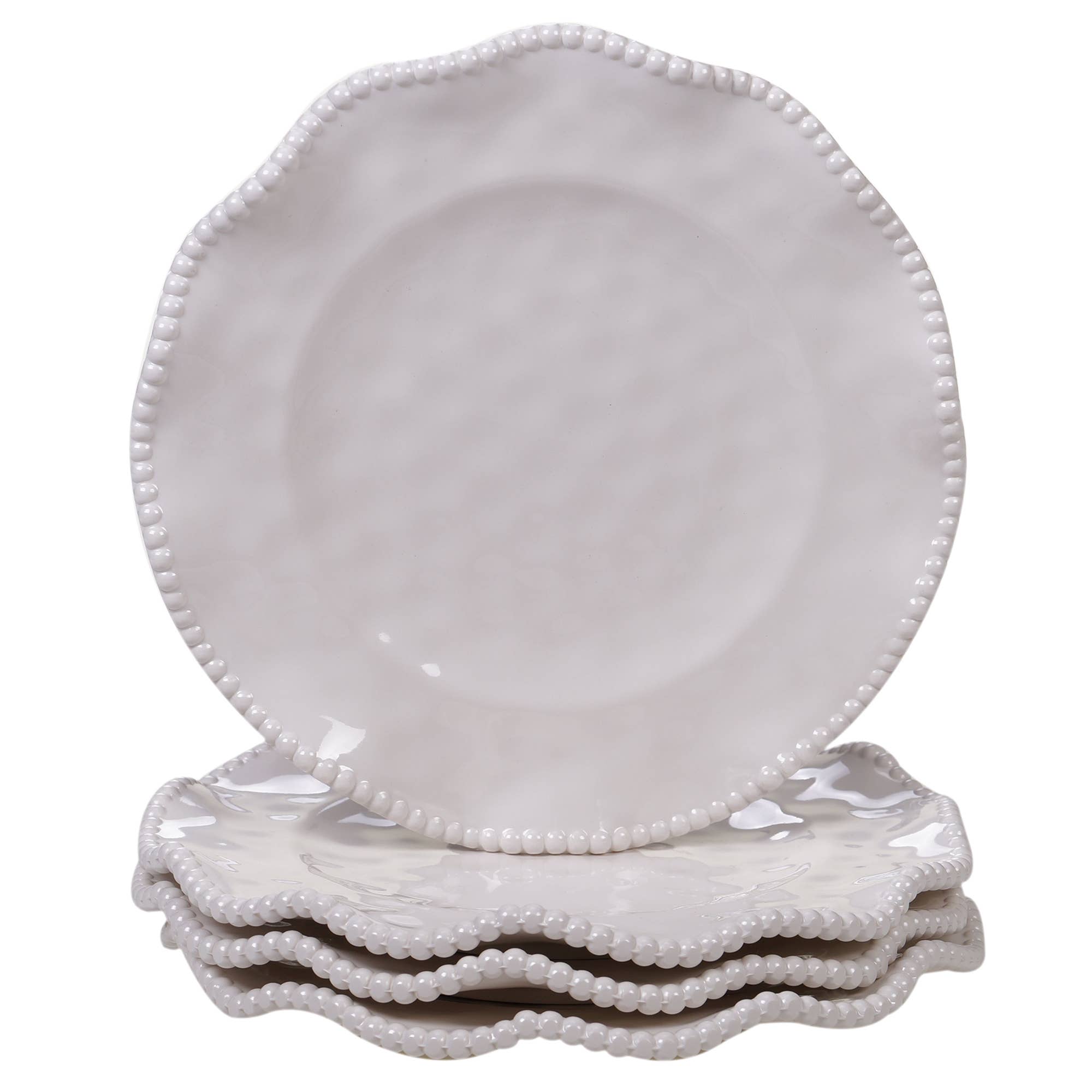Perlette Cream Melamine Salad Plate 9 in