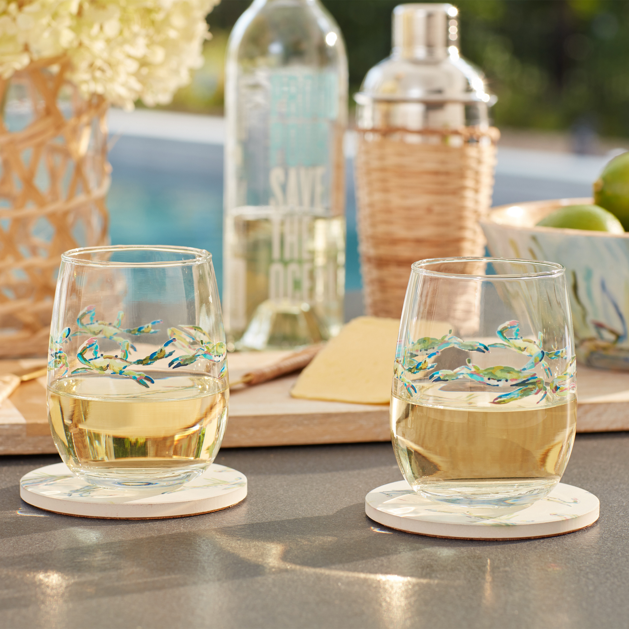 Wine Glass - Bay Blues